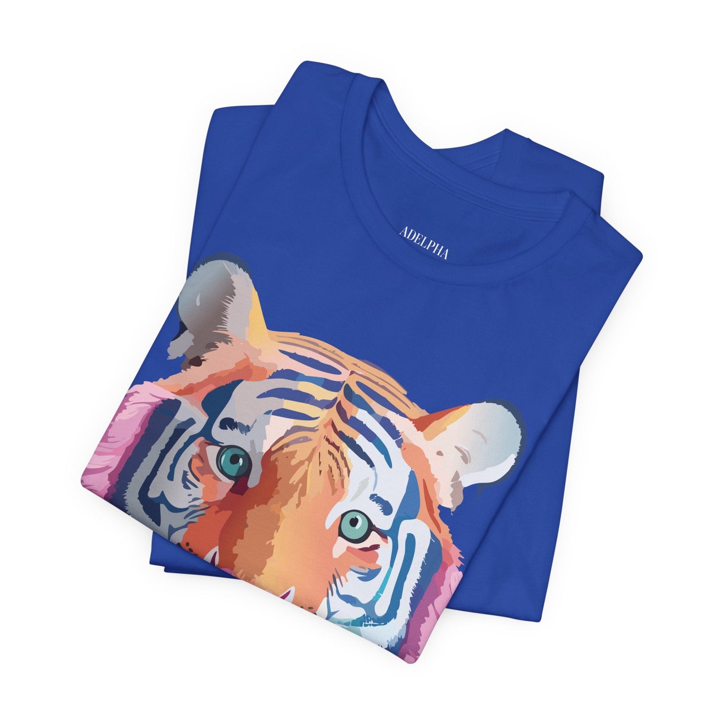 Tiger Graphic Unisex 100 Cotton Vintage Art with Animal Tee 17