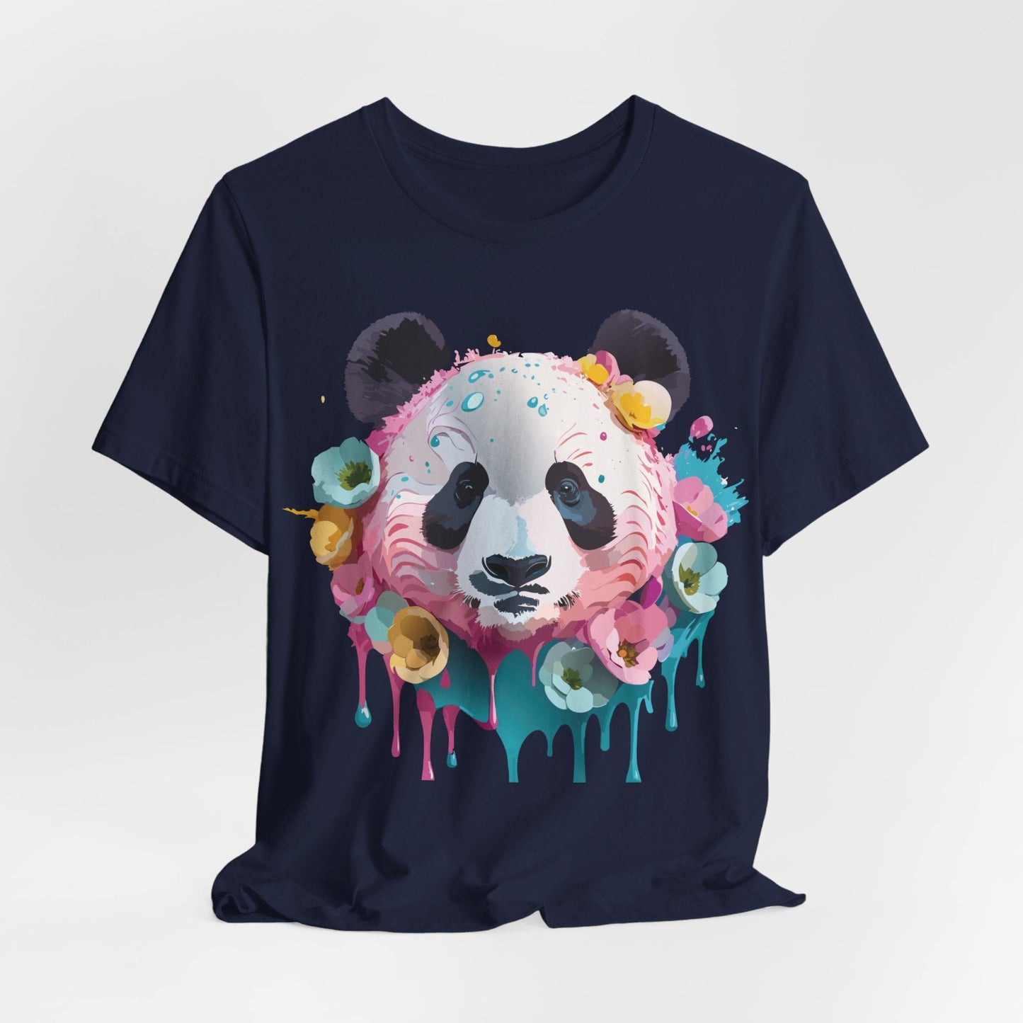 Panda Graphic Unisex 100 Cotton Vintage Art with Animal T-Shirt 5
