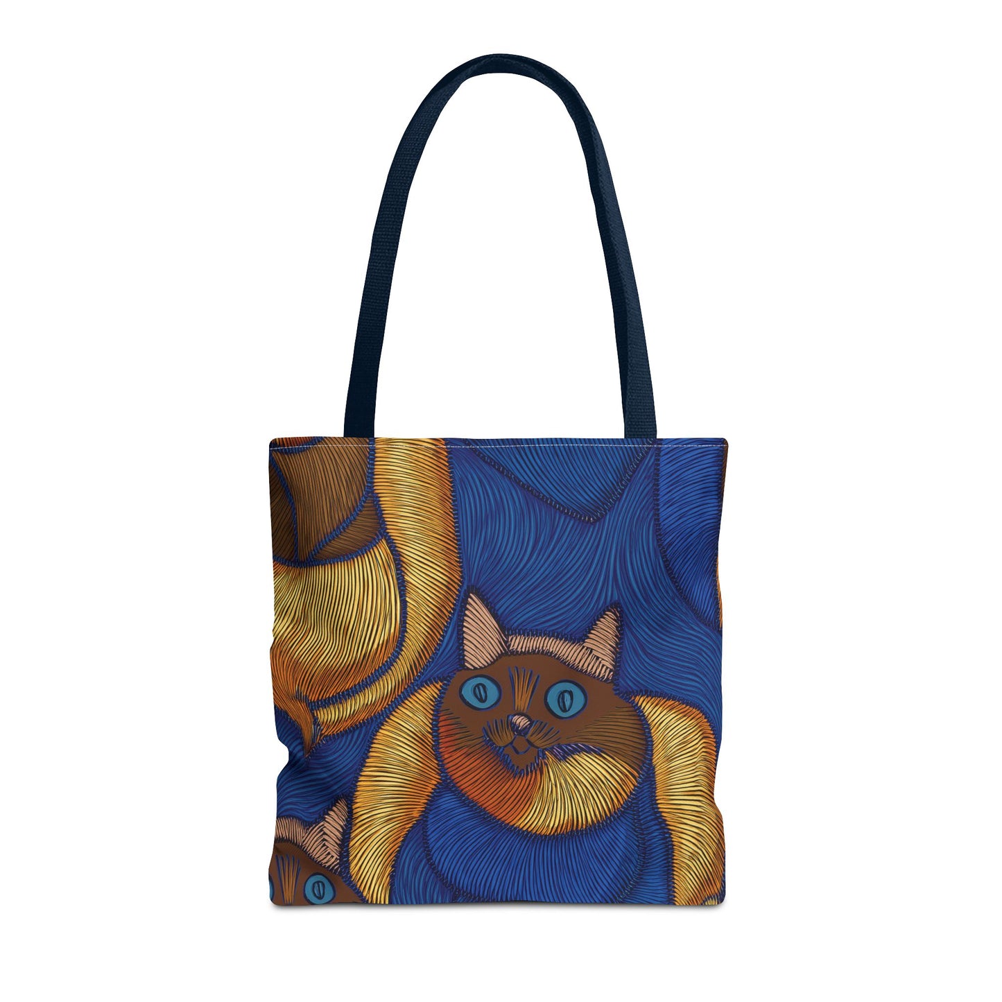 Denim Fabric Imitation Print Unisex Canvas Bag Poly Spun 3 Sizes Tote Bag 190-8