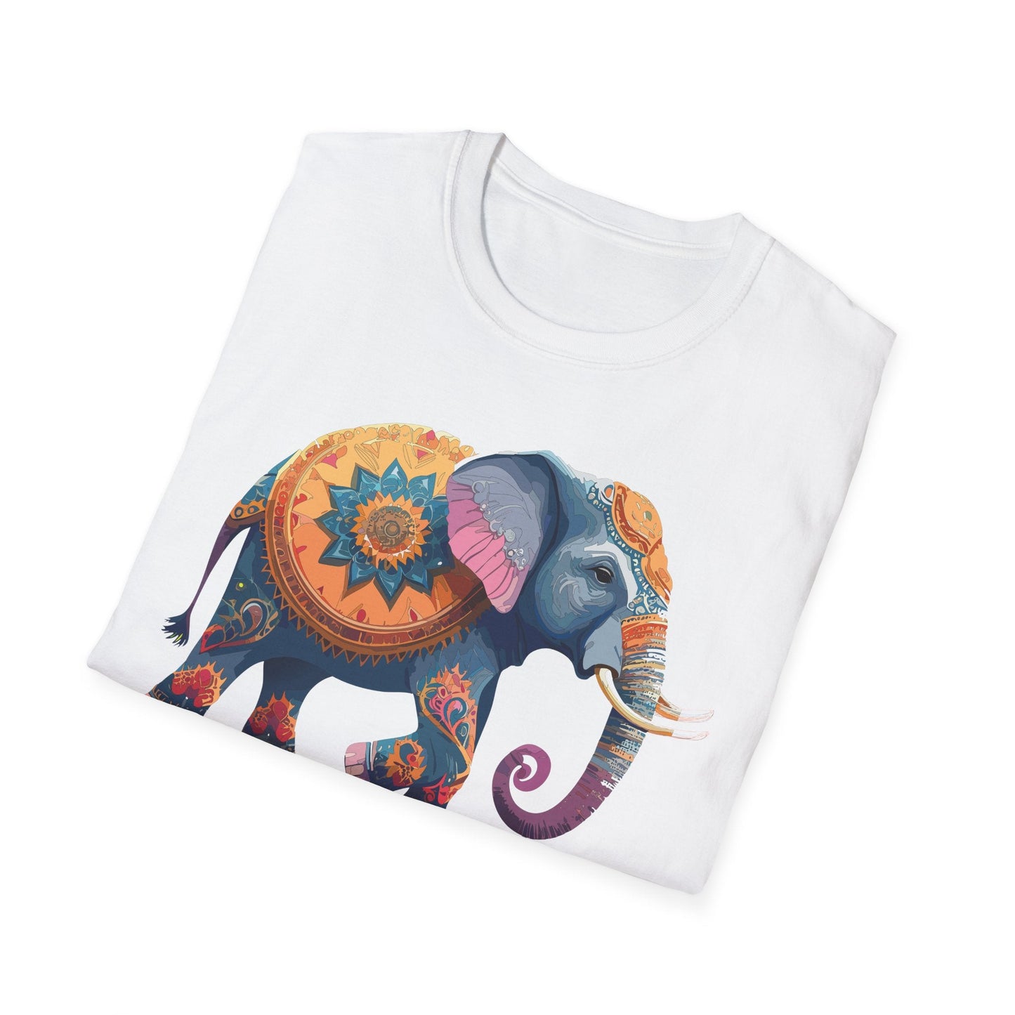 Elephant T Shirt Unisex Gildan Softstyle Tee 100 Percent Ring Spun Cotton Animal Shirt