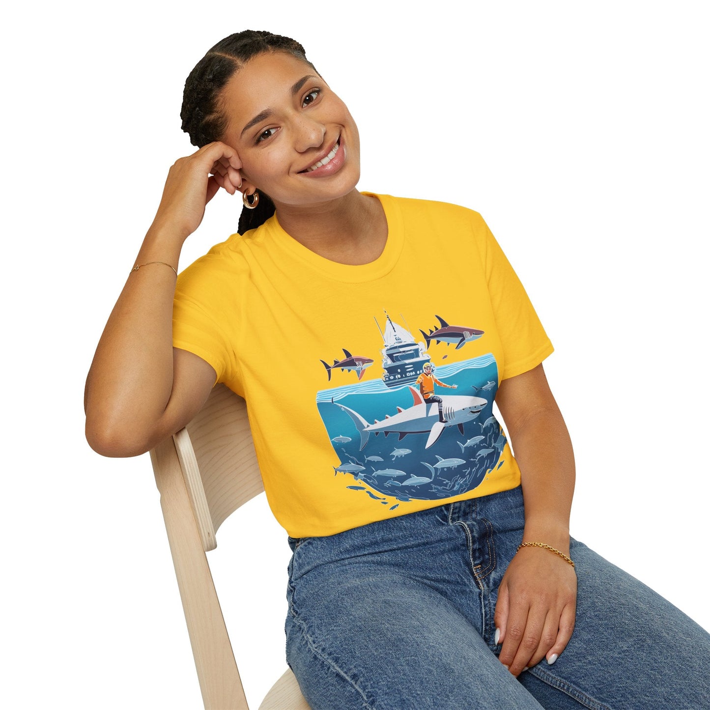 Ocean Graphic Unisex Softstyle Cotton Tee 3