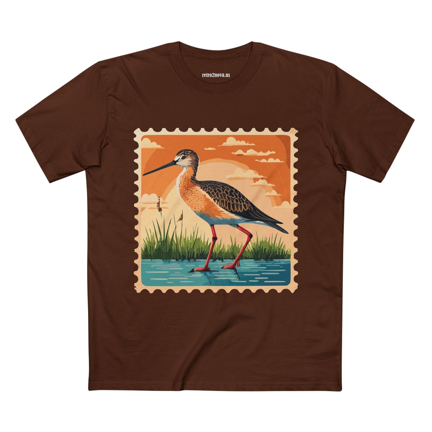 Stamp Shirt Postage Stamp Tee Unisex Premium Cotton Original Art Design Retro2Nova