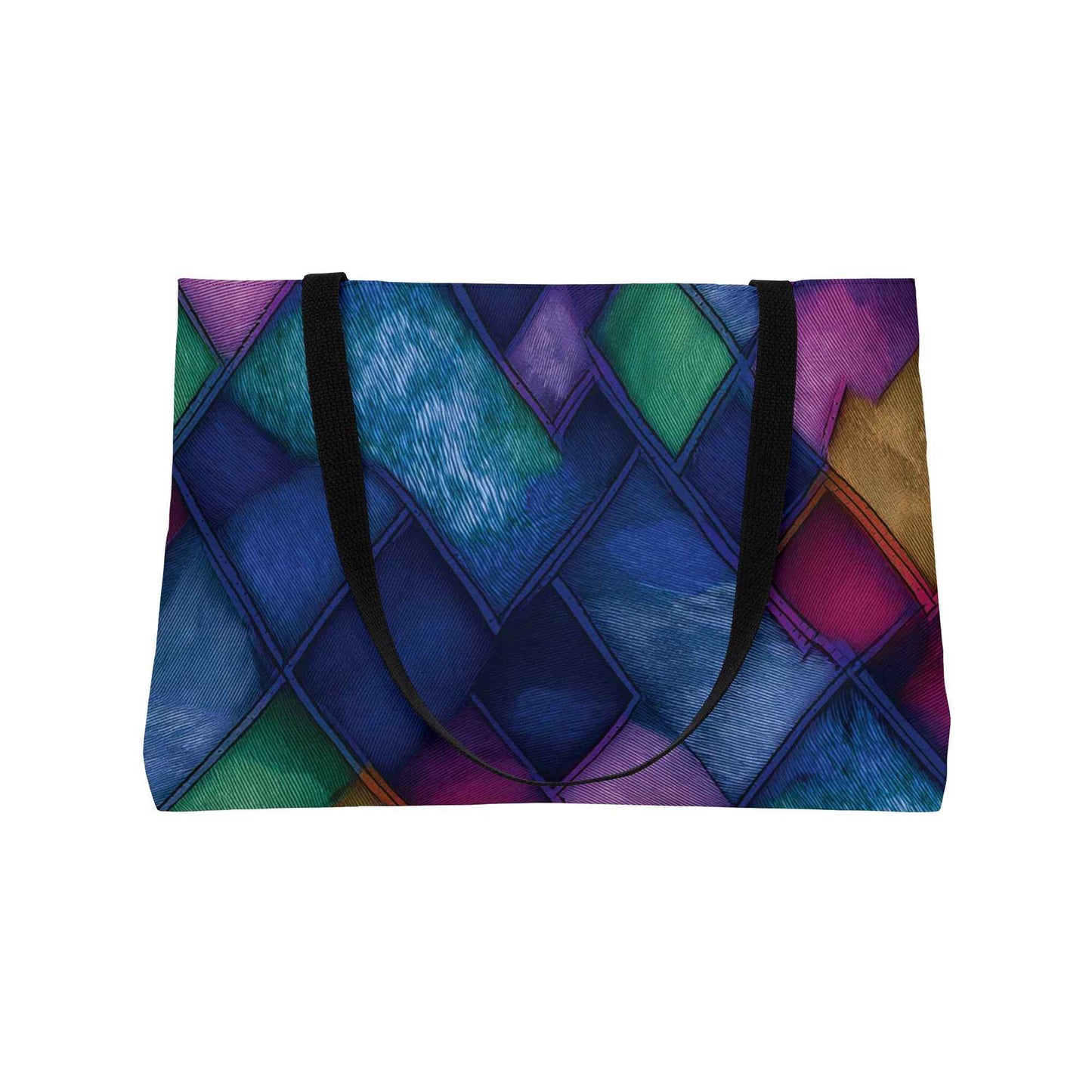 Denim Color Imitation Print Unisex  Weekender Bag  Spun Polyester 24x13 Canvas Bag 12