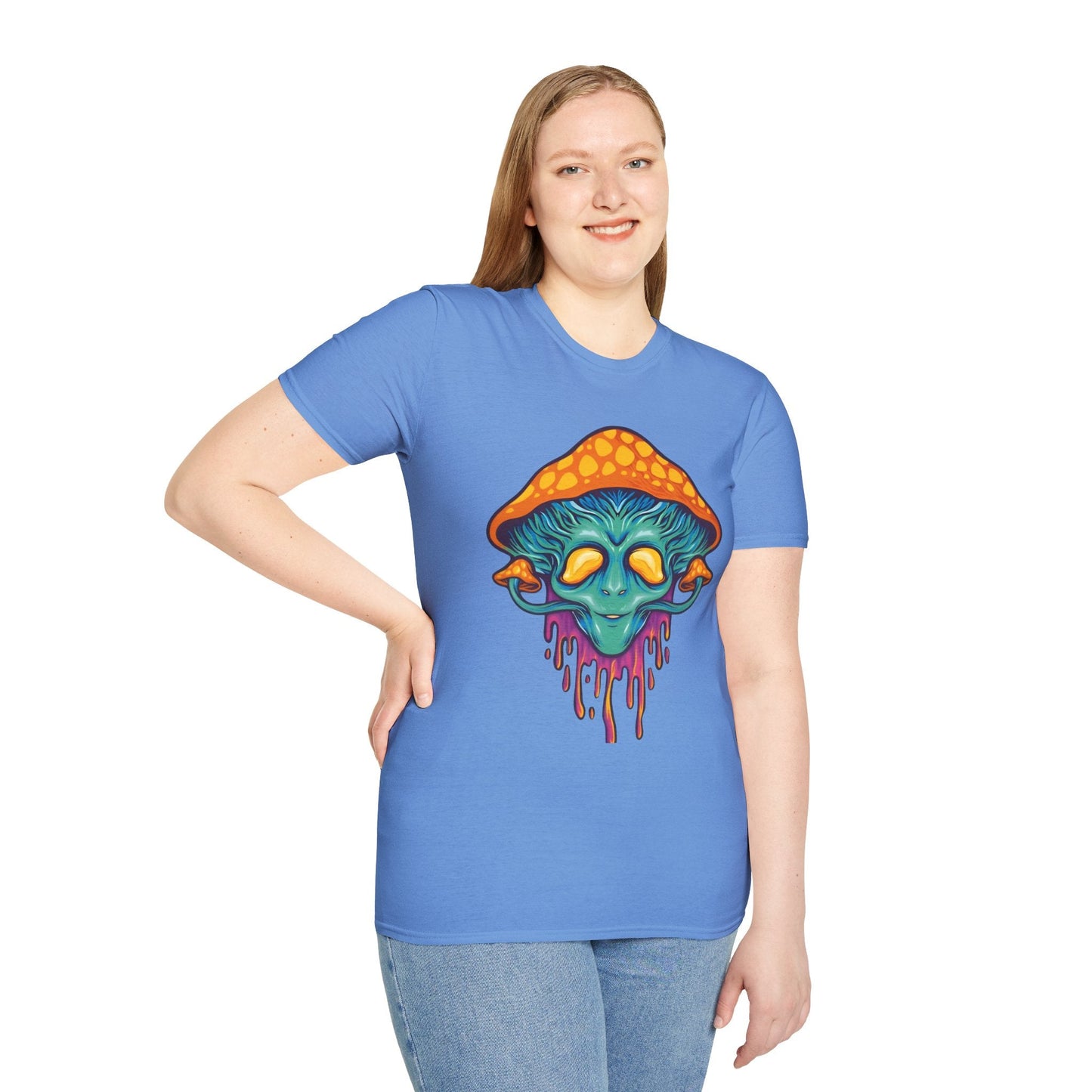 Mashroom T Shirt Unisex Funny Mushroom Design Tee 100 Percent Cotton Softstyle Collection
