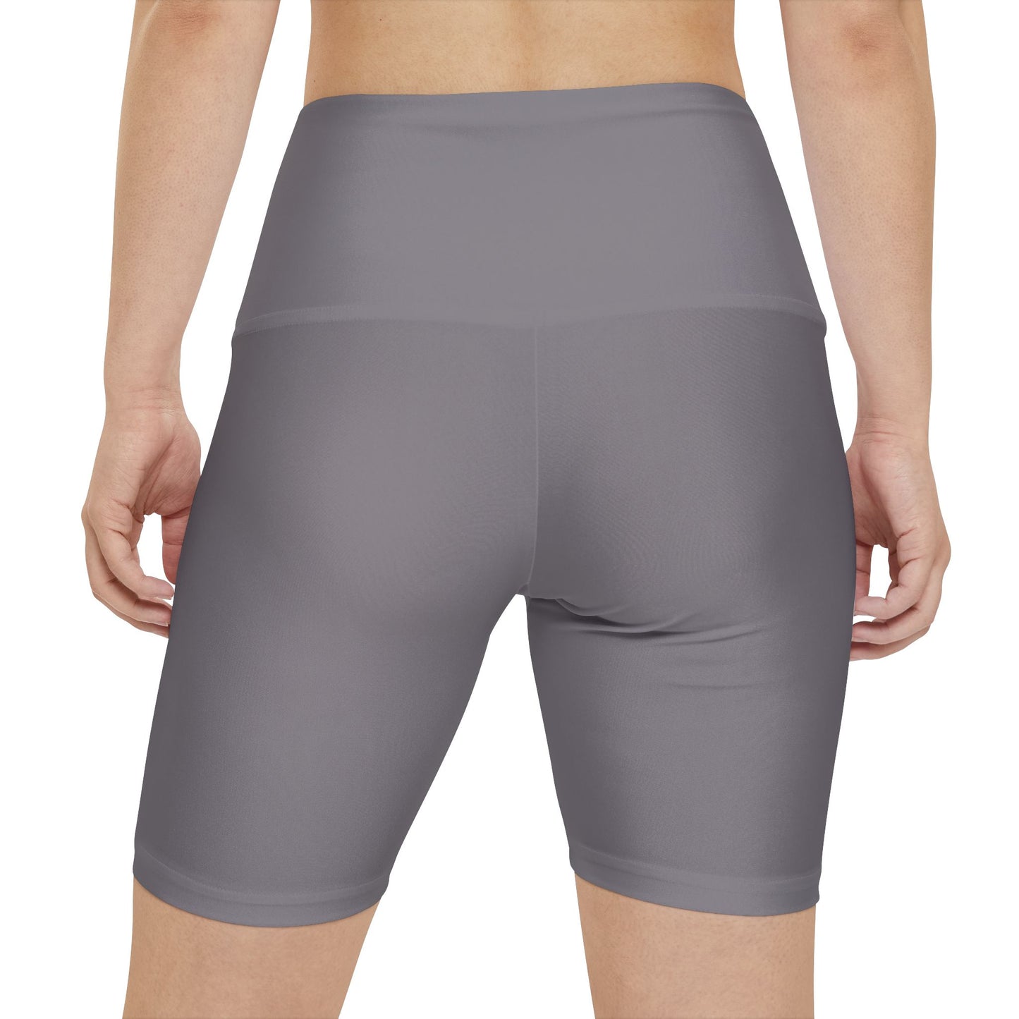 Rosy Granite Women's Grey High-Waist Workout Shorts — Yoga, Running & Gym Biker Shorts