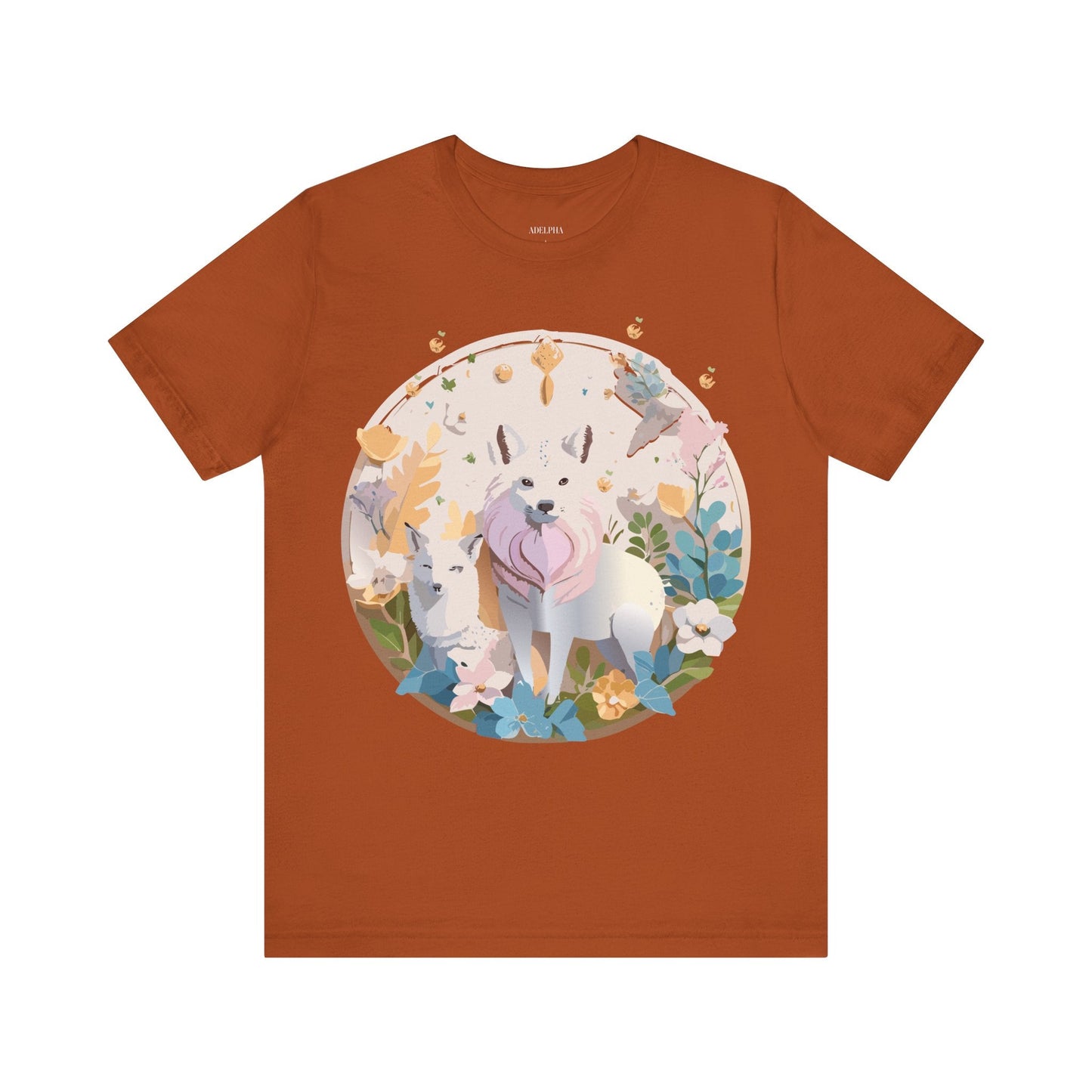 Adelpha Graphic Tee Unisex Short Sleeve Shirt With Vintage Art Design For Everyday Wear