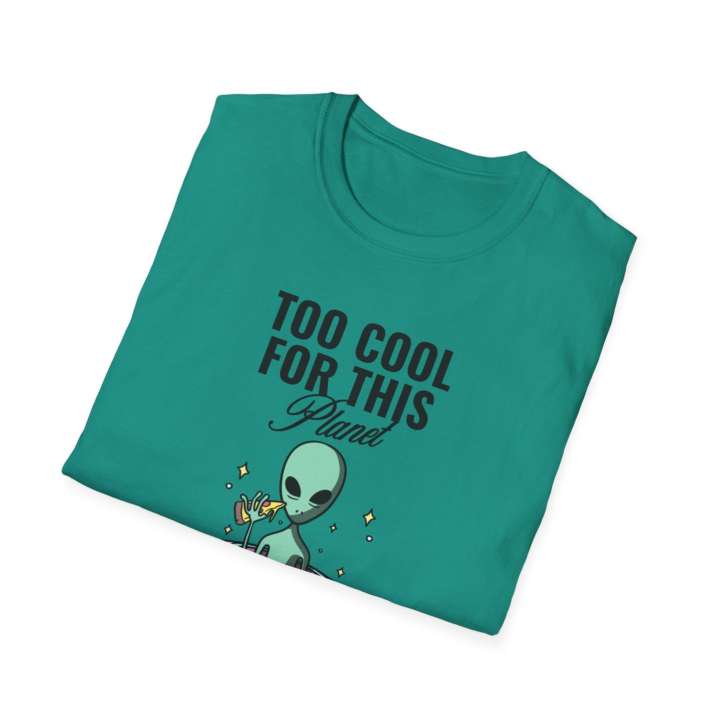Alien UFO TShirt  Too Cool For This Planet Graphic Tee