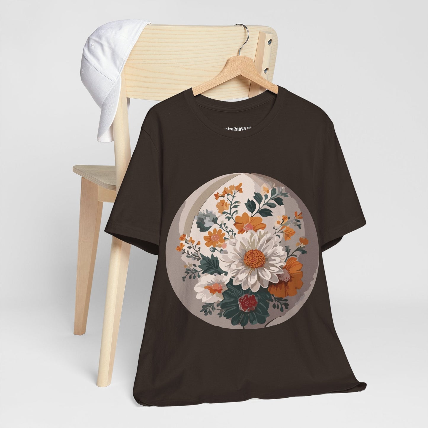 Retro2Nova Floral Shirt Unisex Jersey Short Sleeve Tee From Flowers Collection Free Shipping