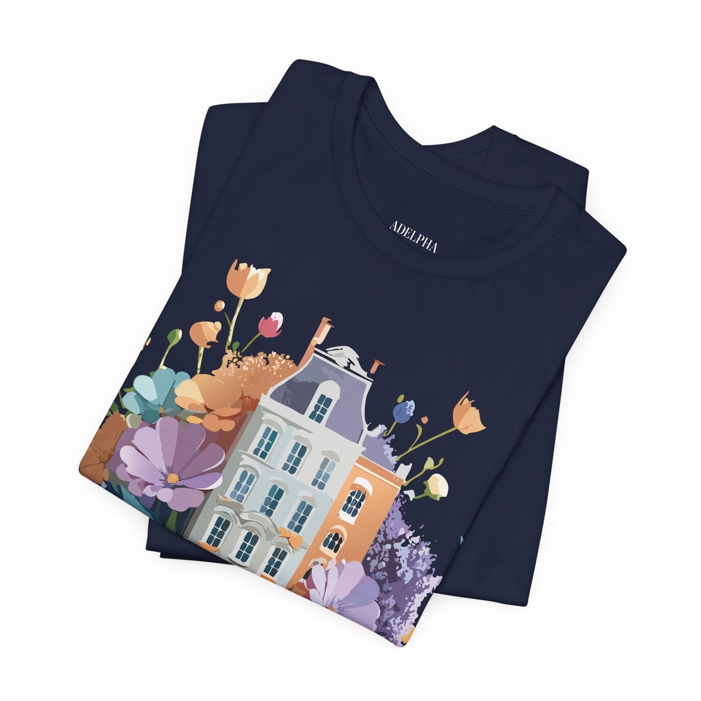 Adelpha Vintage Amsterdam Graphic Tee For Everyday Casual Wear Unisex Short Sleeve Shirt