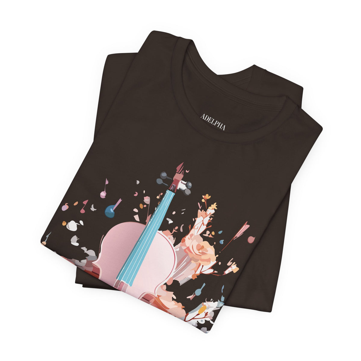 Music Graphic Unisex Cotton Bella+Canvas Tee with Art Design n171