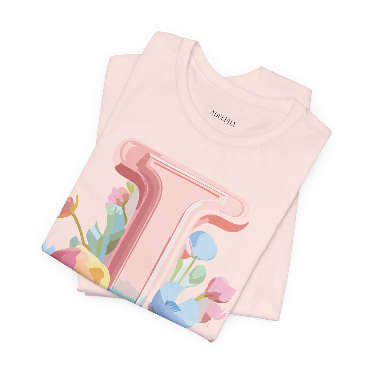 Letter I Graphic Unisex Cotton Bella+Canvas Tee with Art Letter Design