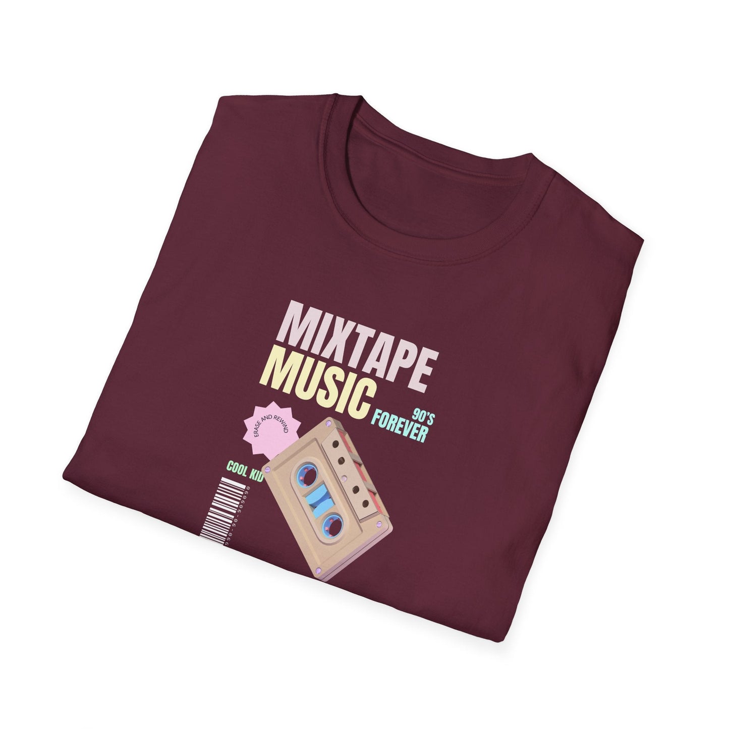 Mixtape Music T-Shirt Unisex Cotton Retro Cassette Graphic Tee