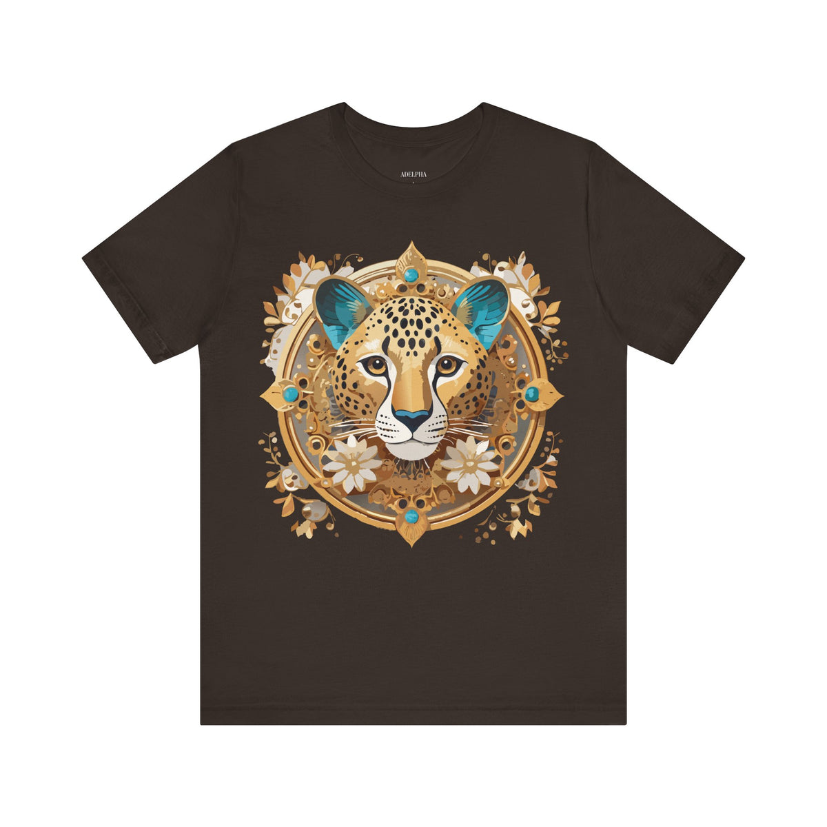 Medallion Graphic Unisex Cotton Bella+Canvas Tee with Floral Art Design m74