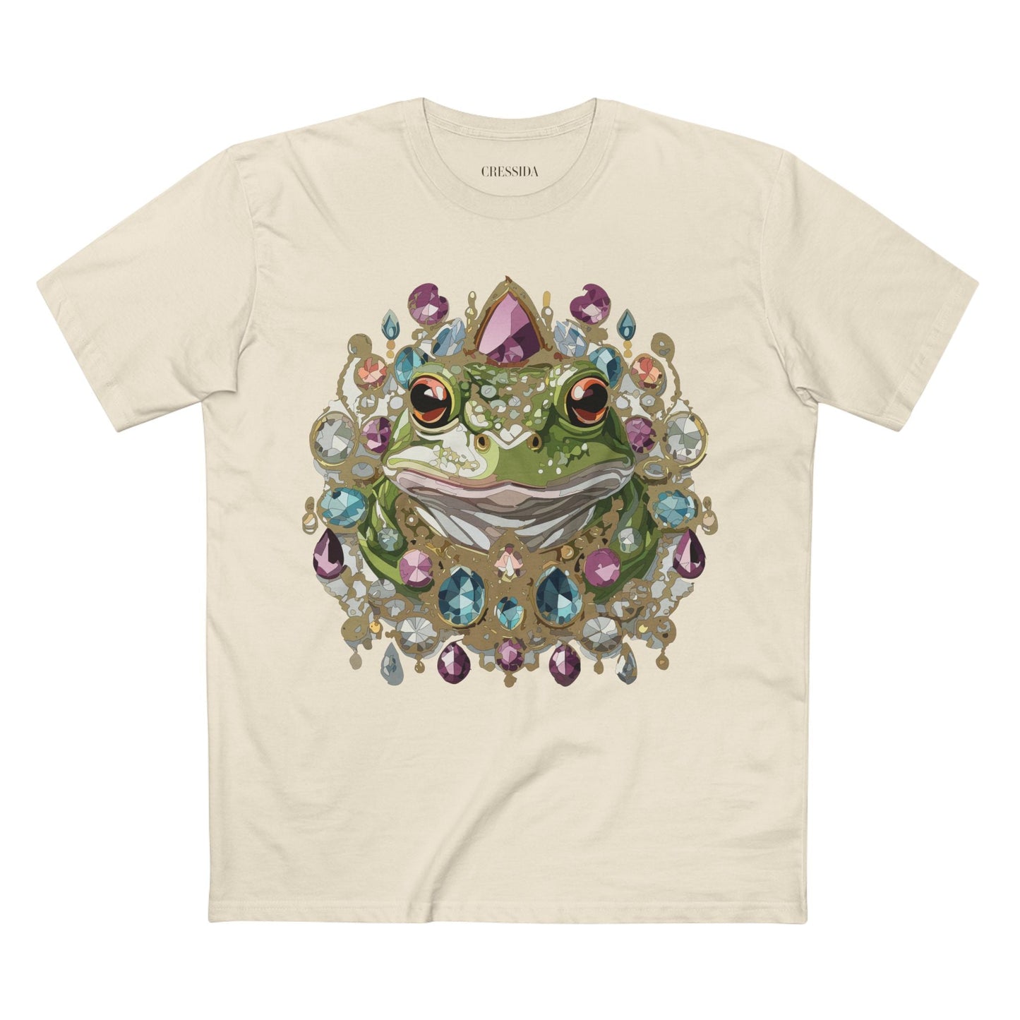 Frog Graphic Unisex 100 Cotton Tee With Unique Animal Golden Medallion Art Design 28