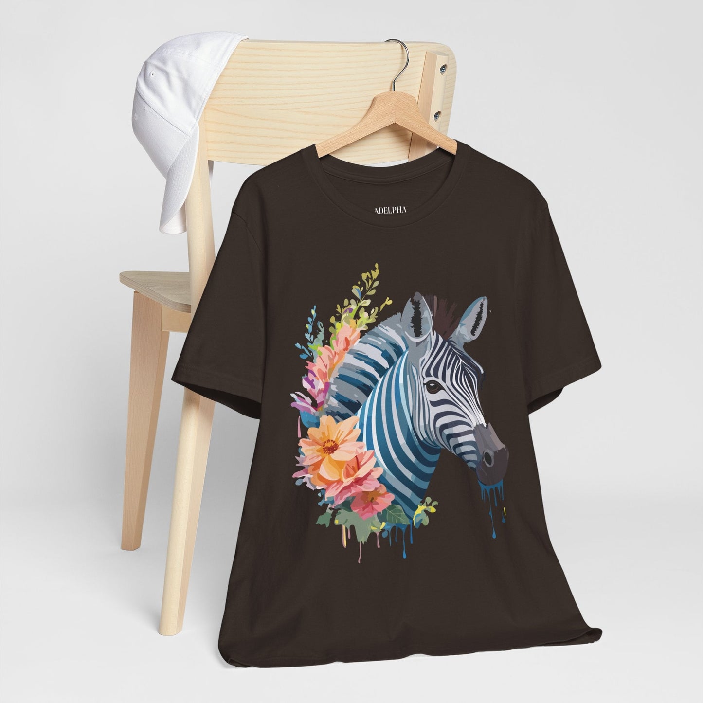 Zebra Graphic Unisex 100 Cotton Vintage Animal Art T-Shirt 2