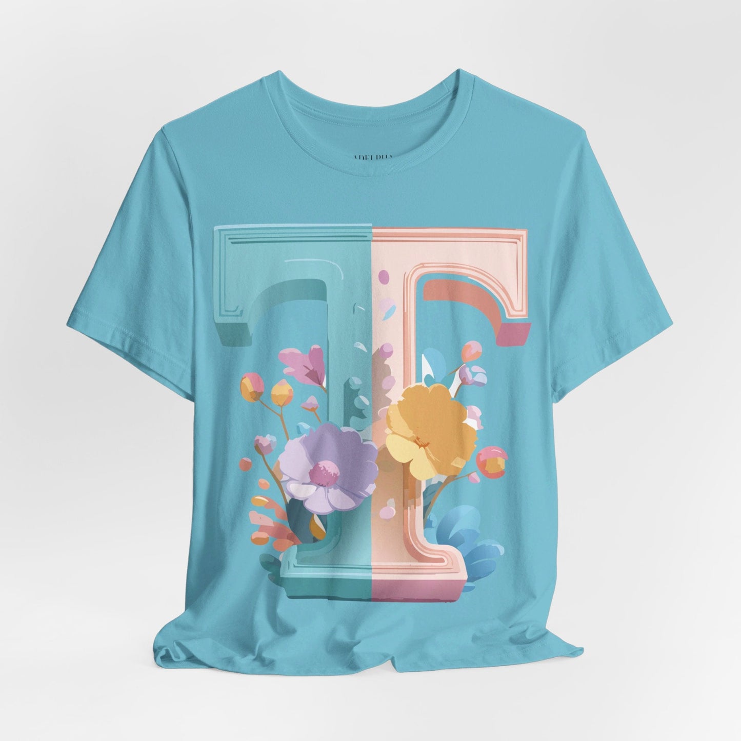 Adelpha Graphic Tee Unisex Short Sleeve Letter Shirt Featuring Vintage Inspired Artwork