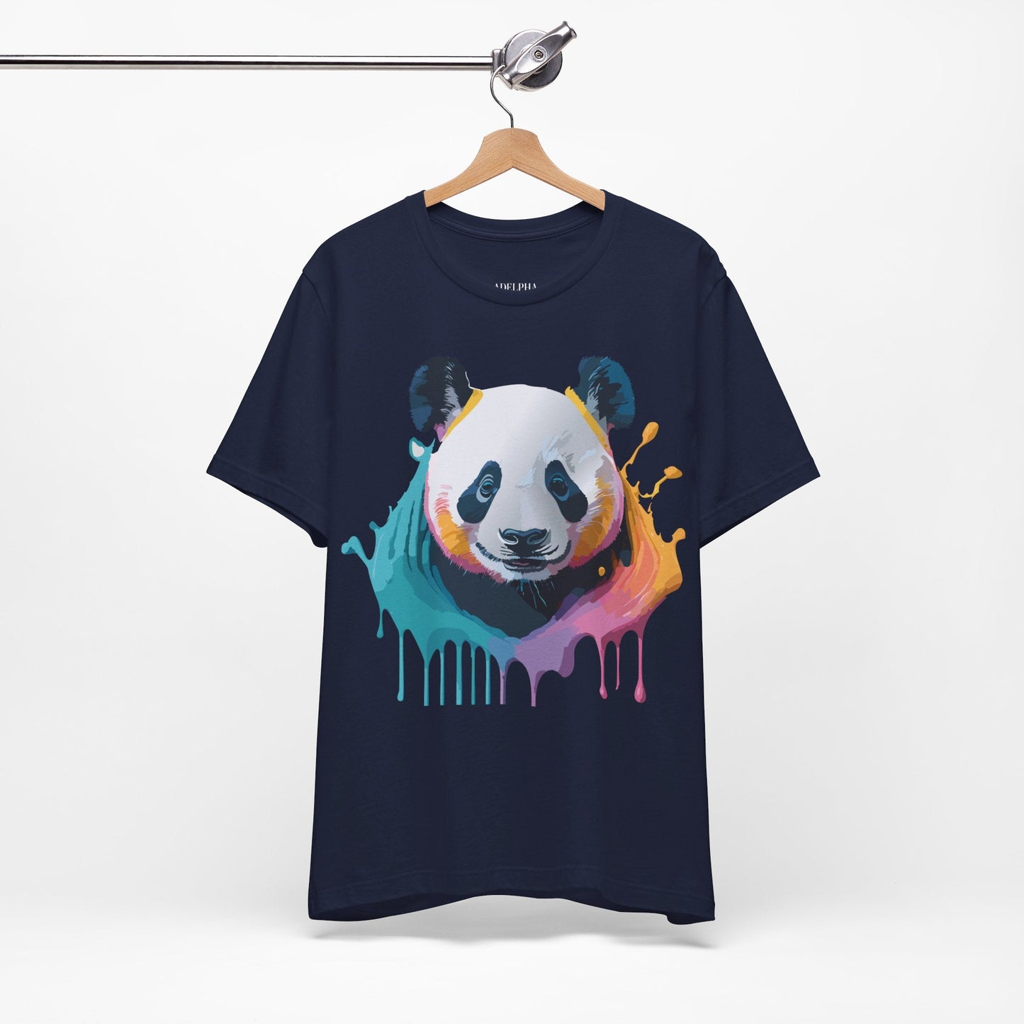 Panda Graphic T Shirt Unisex Jersey Short Sleeve Vintage Inspired Art Tee by Adelpha