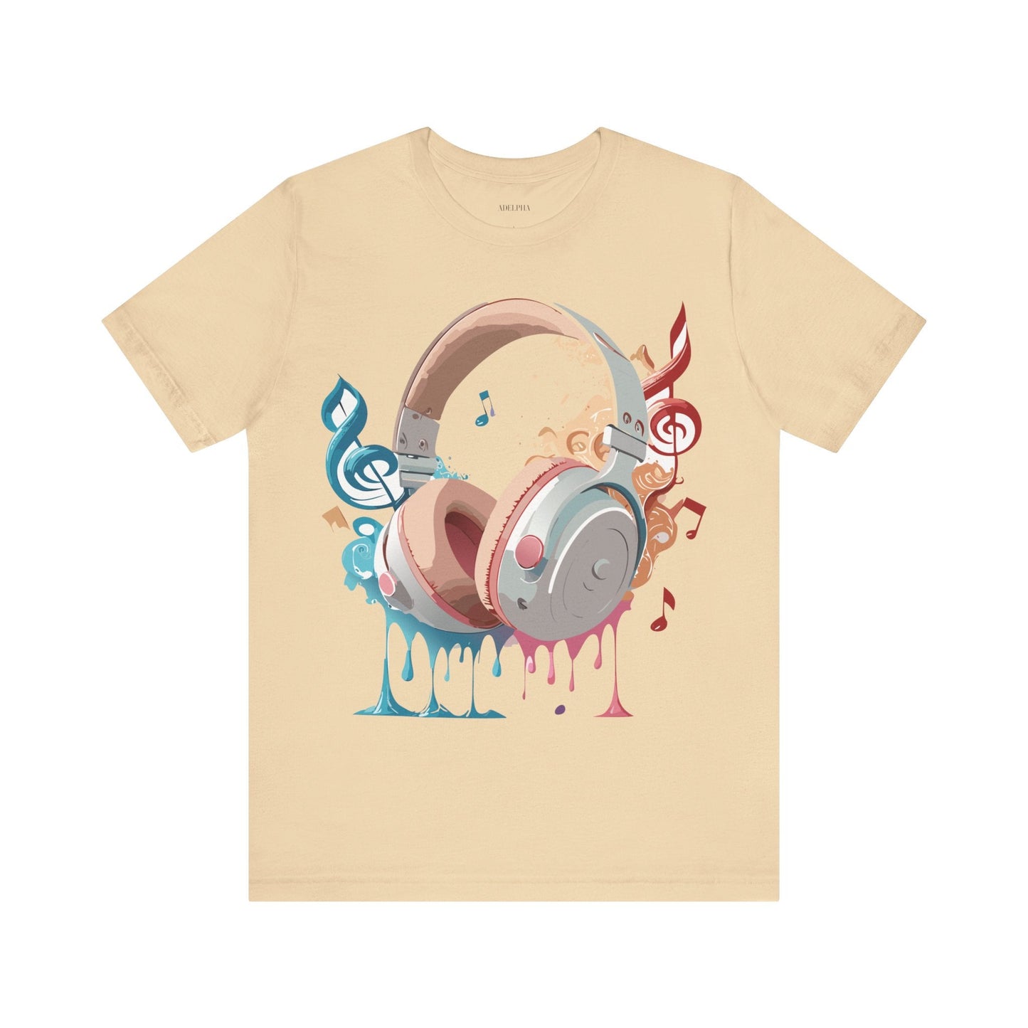 Music Graphic Unisex 100 Cotton Vintage Art with Musical Elements Tee 97