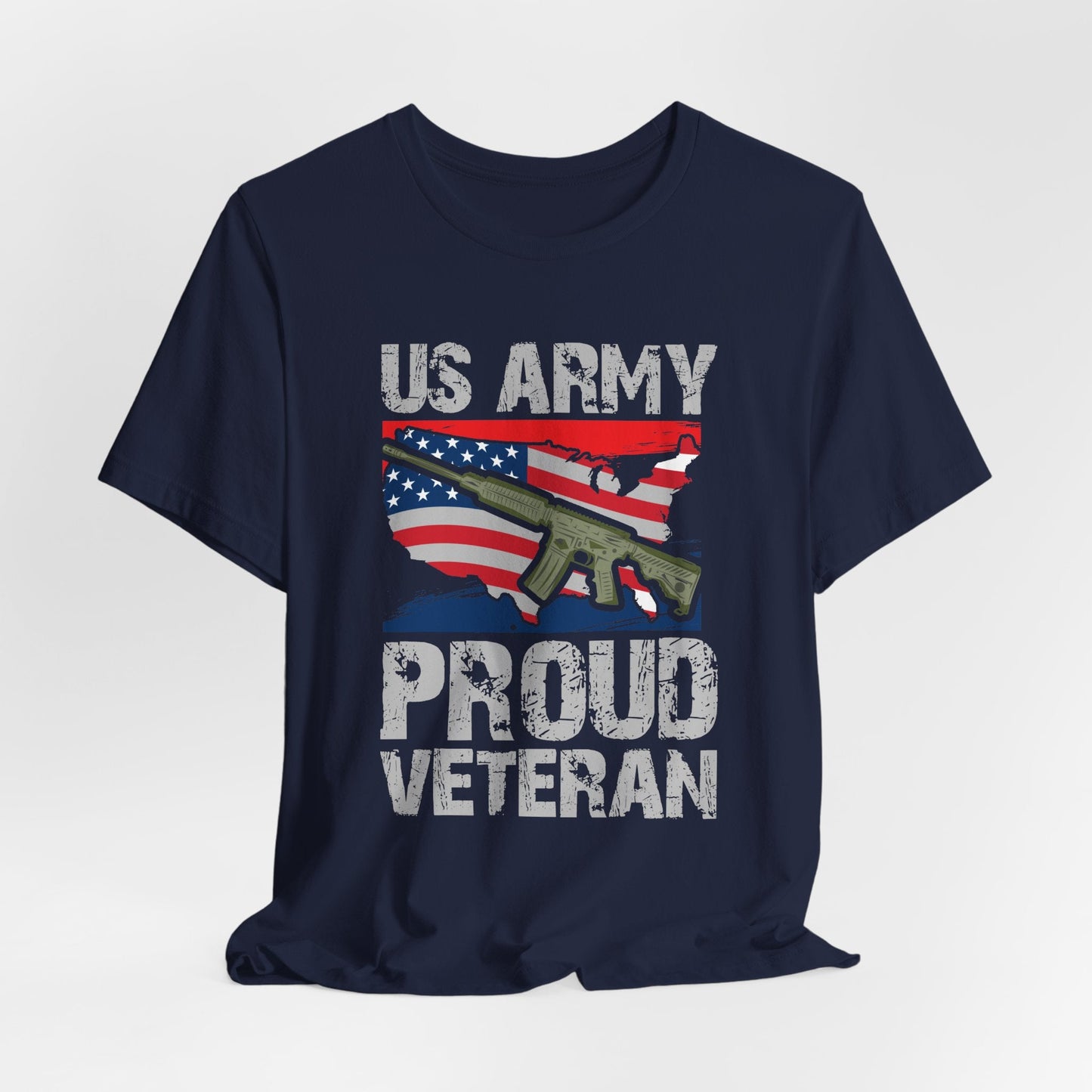 Army Veteran Patriotic Graphic Design Unisex Cotton T-Shirt v21