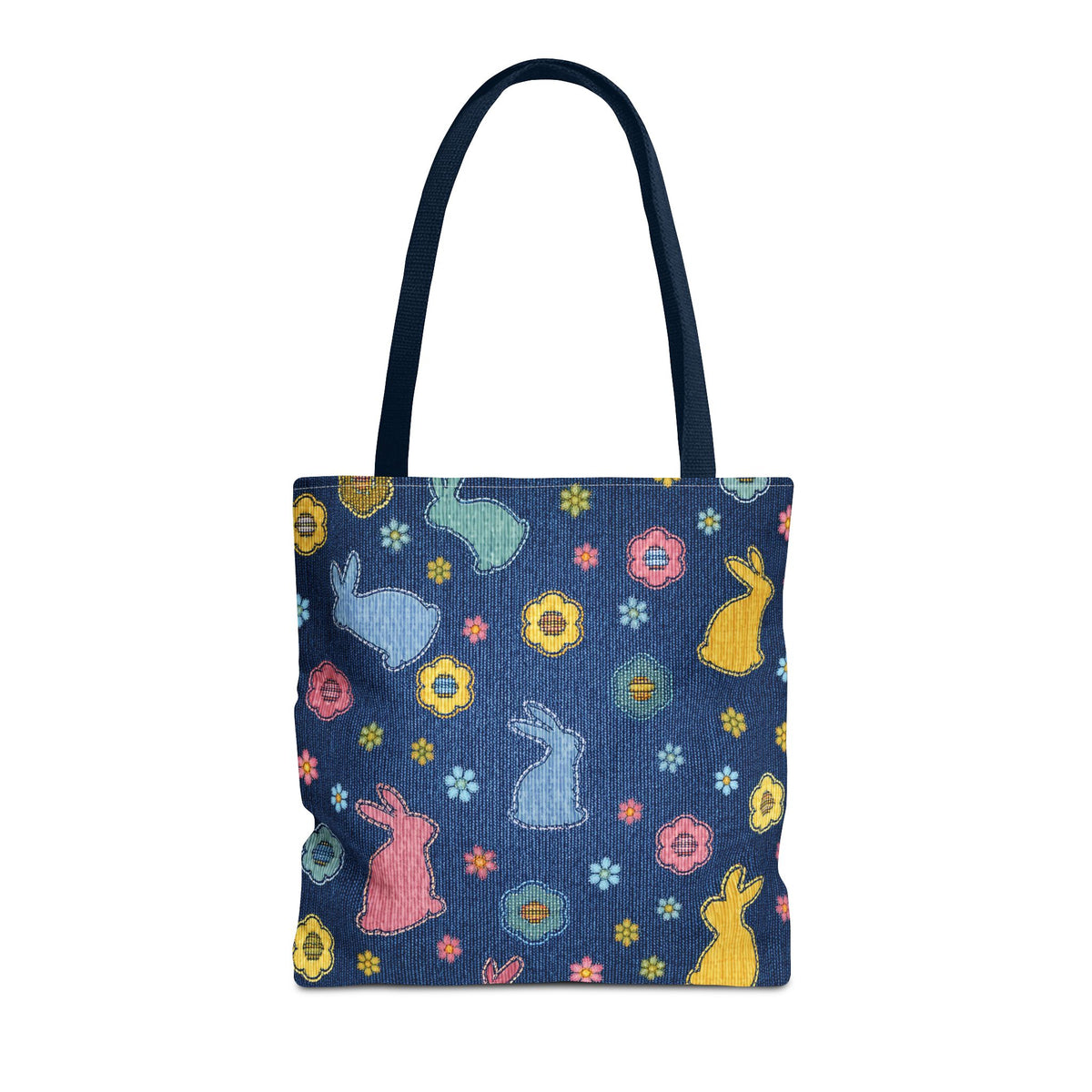 Easter Graphic Design Denim Fabric Imitation Print Unisex Canvas Bag Poly Spun 3 Sizes Tote Bag 204-6