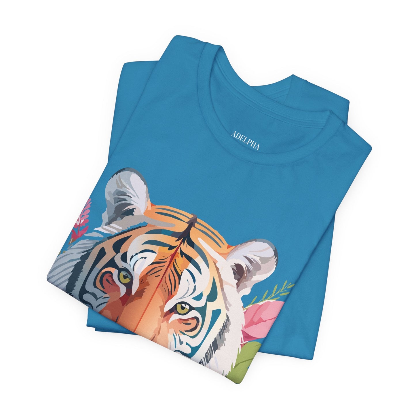 Tiger Graphic Unisex 100 Cotton Vintage Art with Animal Tee 13