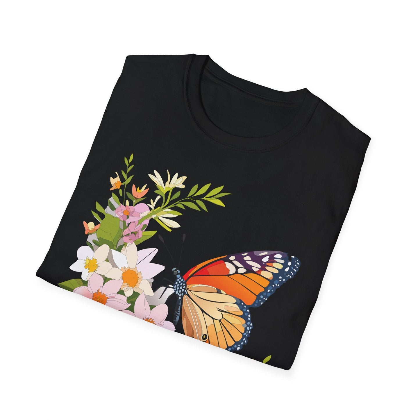 Monarch Butterfly T Shirt Unisex Softstyle Gildan 64000 100 Percent Cotton Tee Breathable