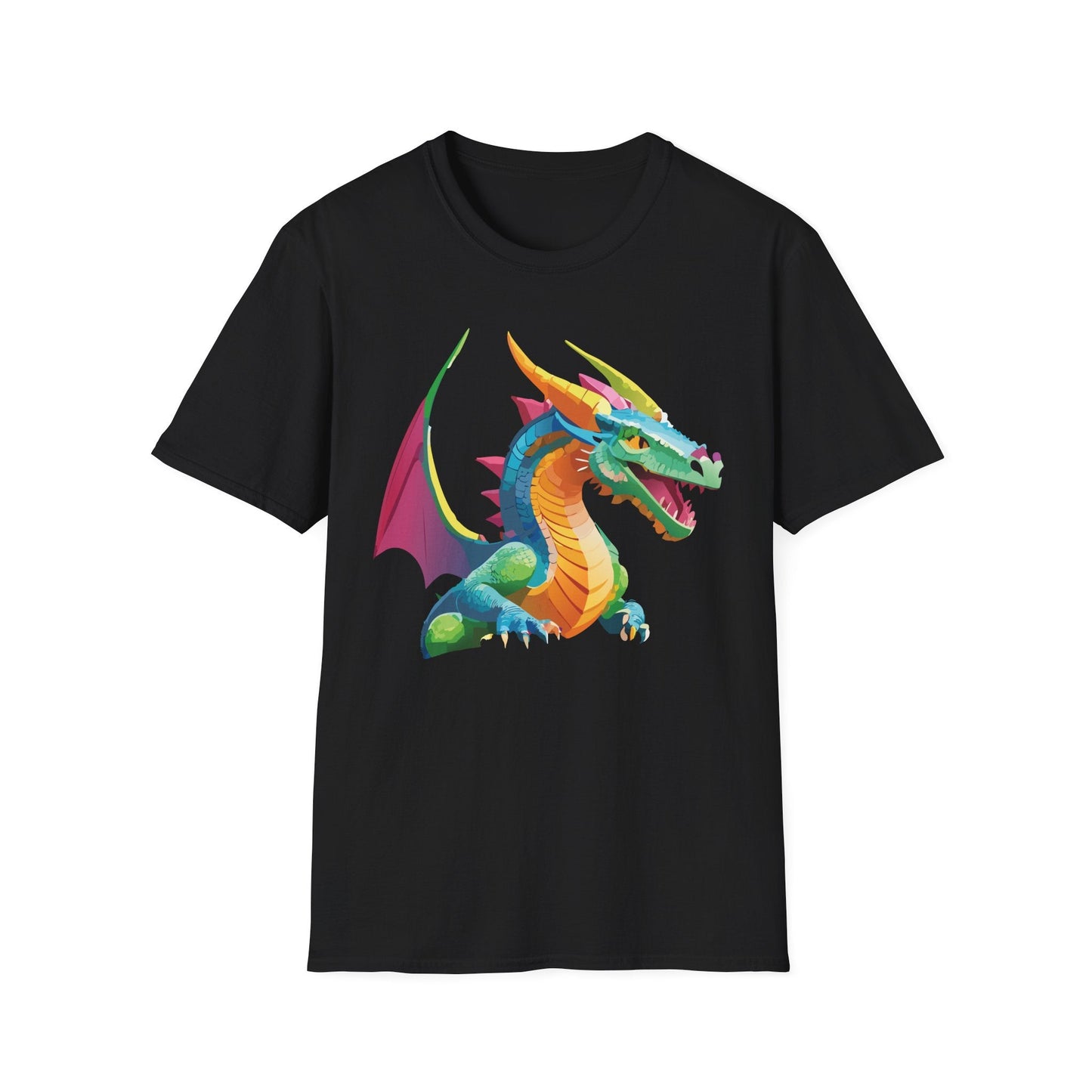 Unisex Dragon Graphic Tee Softstyle Short Sleeve T Shirt Made From Ring Spun Cotton