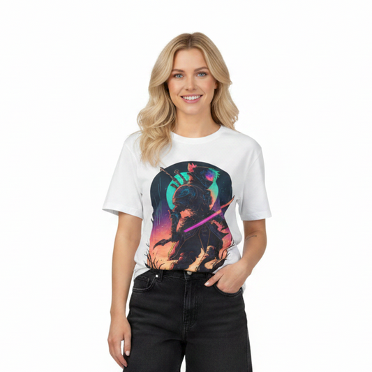 Camiseta unisex con caballero con armadura