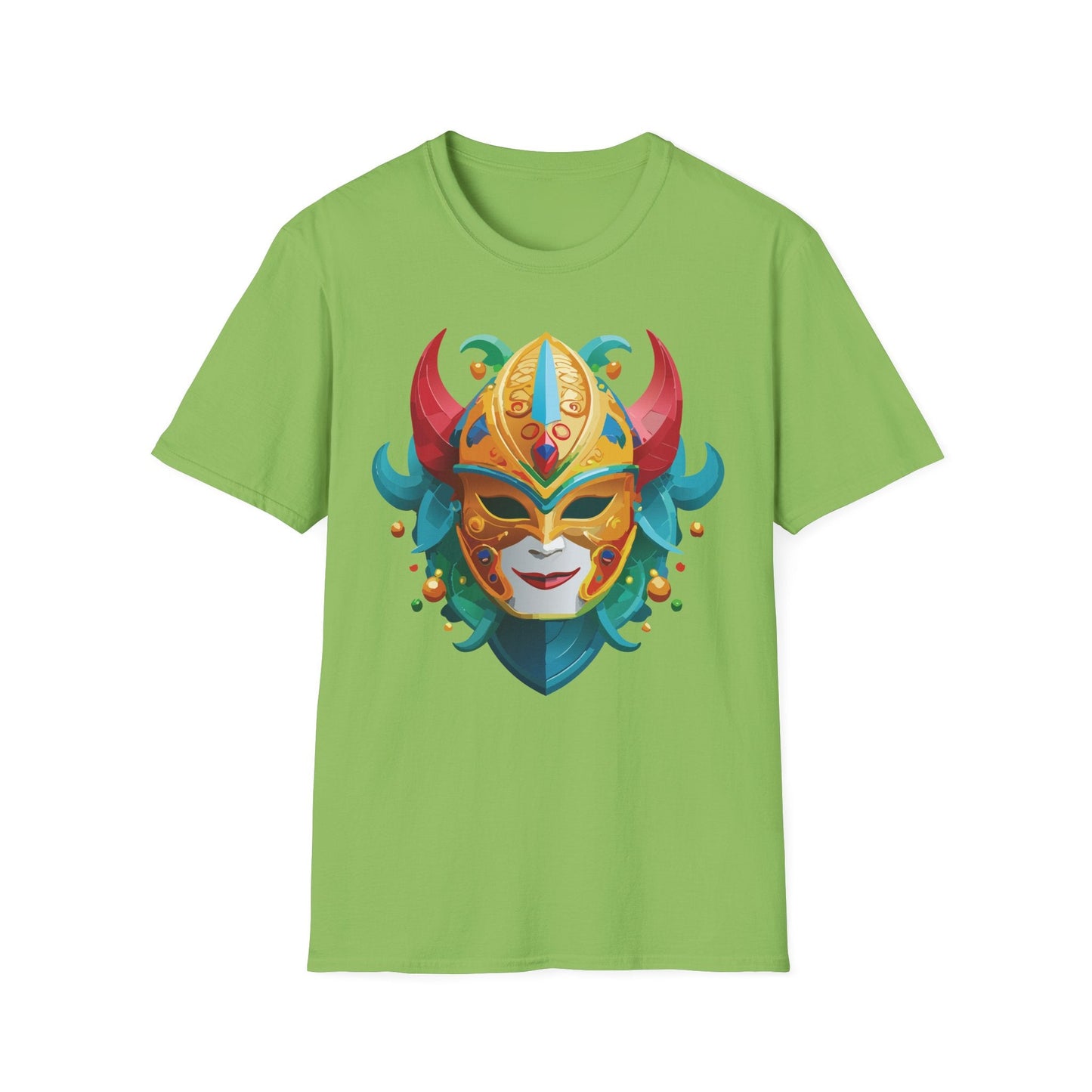 Mask Graphic Unisex Cotton Masquerade Design Artwork Tee 12