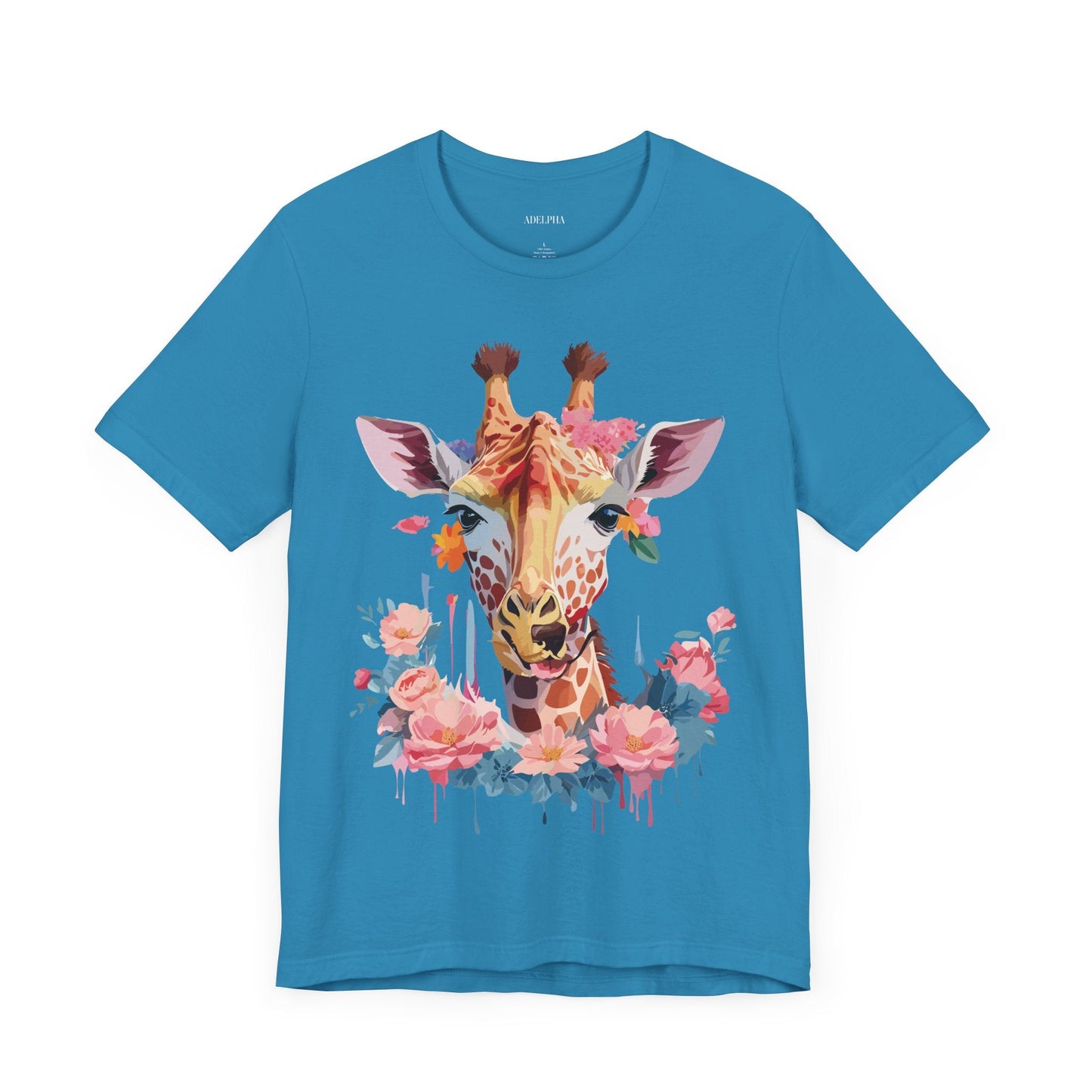 Giraffe Graphic Unisex 100 Cotton Vintage Animal Art T-Shirt 2