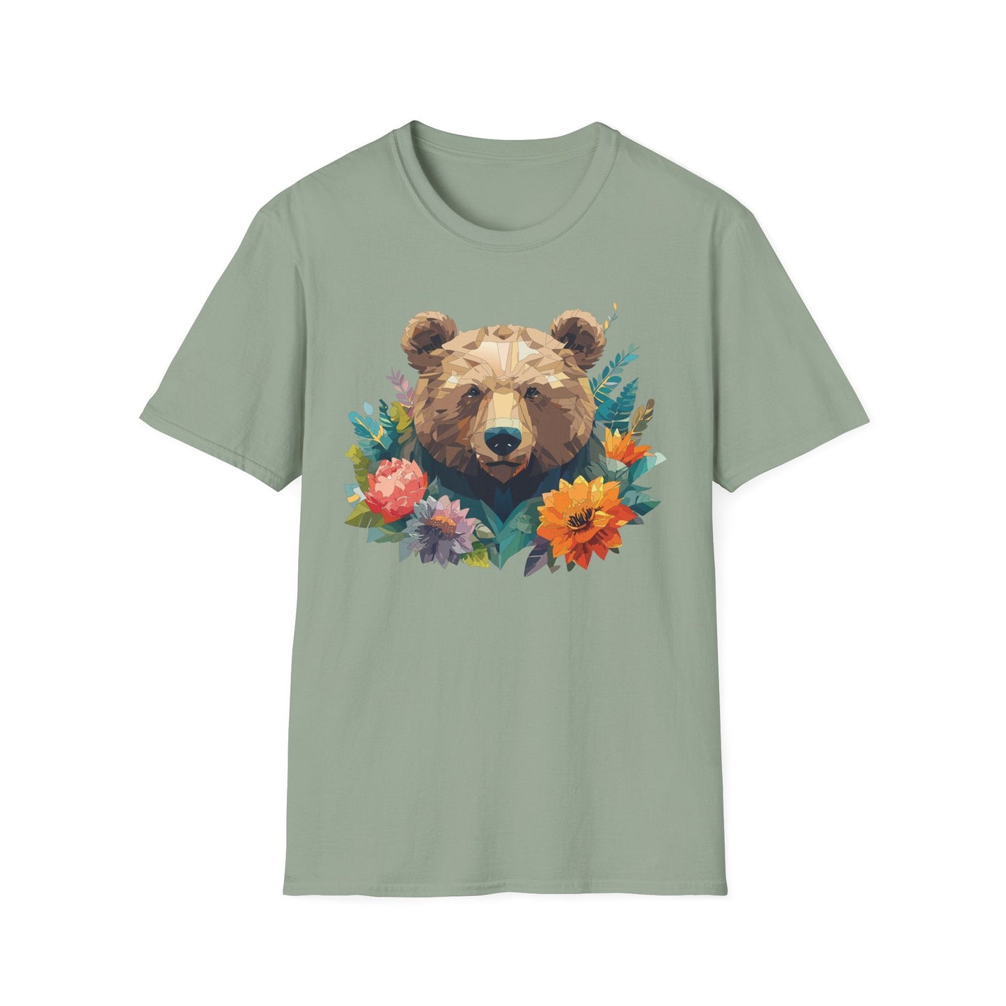 Bear T Shirt Unisex Softstyle Tee 100 Percent Ring Spun Cotton Gildan 64000 Comfortable