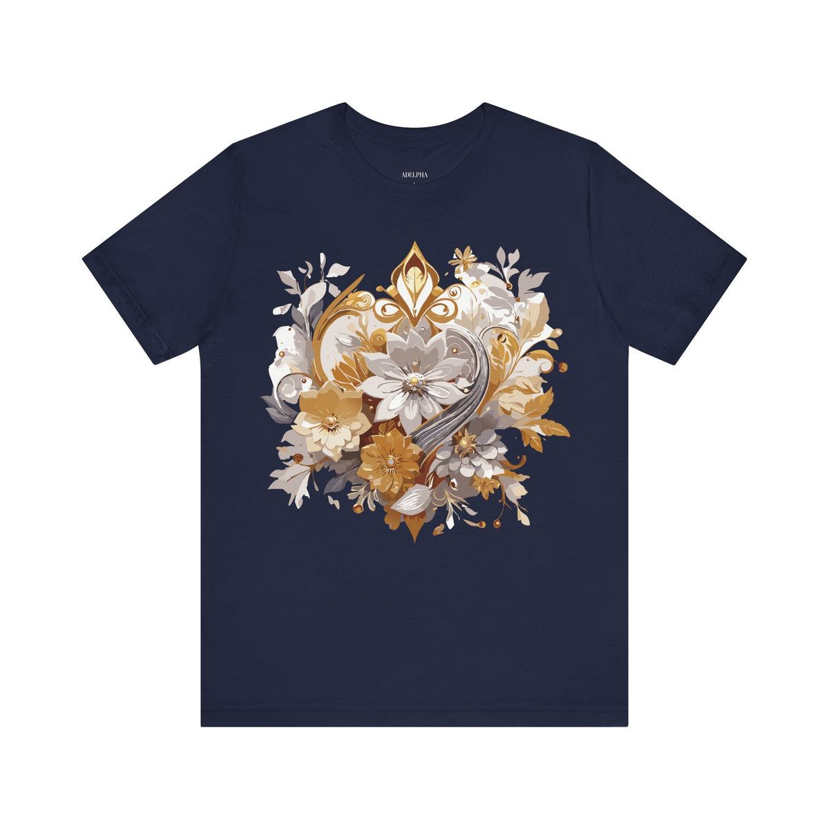 Jewelry Graphic Unisex Cotton Bella+Canvas Tee with Gemstones Art Design m43
