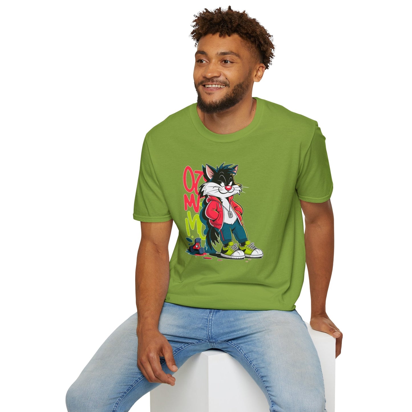 Cartoon T Shirt With Animals And Animation Tee For Unisex Softstyle Gildan 64000