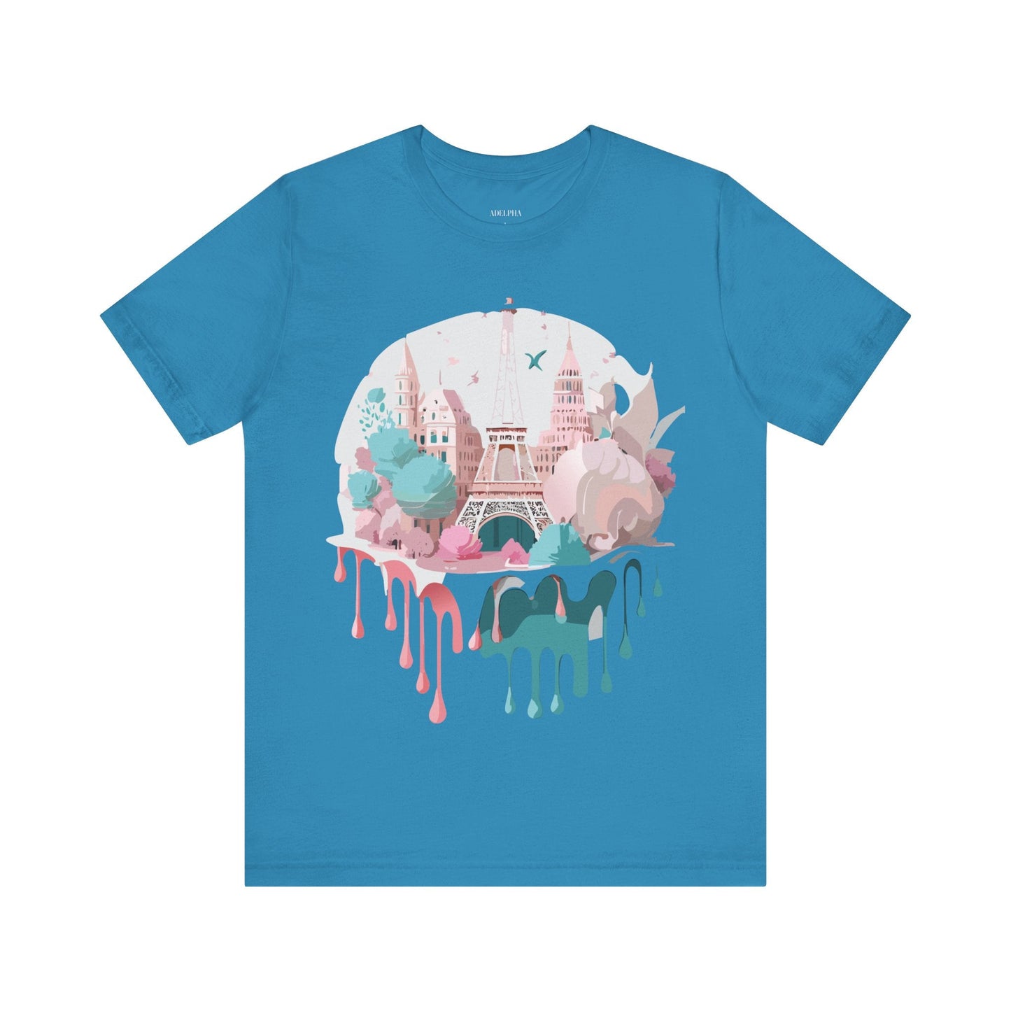 Paris Tourist Shirt Graphic Tee Unisex Jersey Short Sleeve Adelpha Vintage Art Design