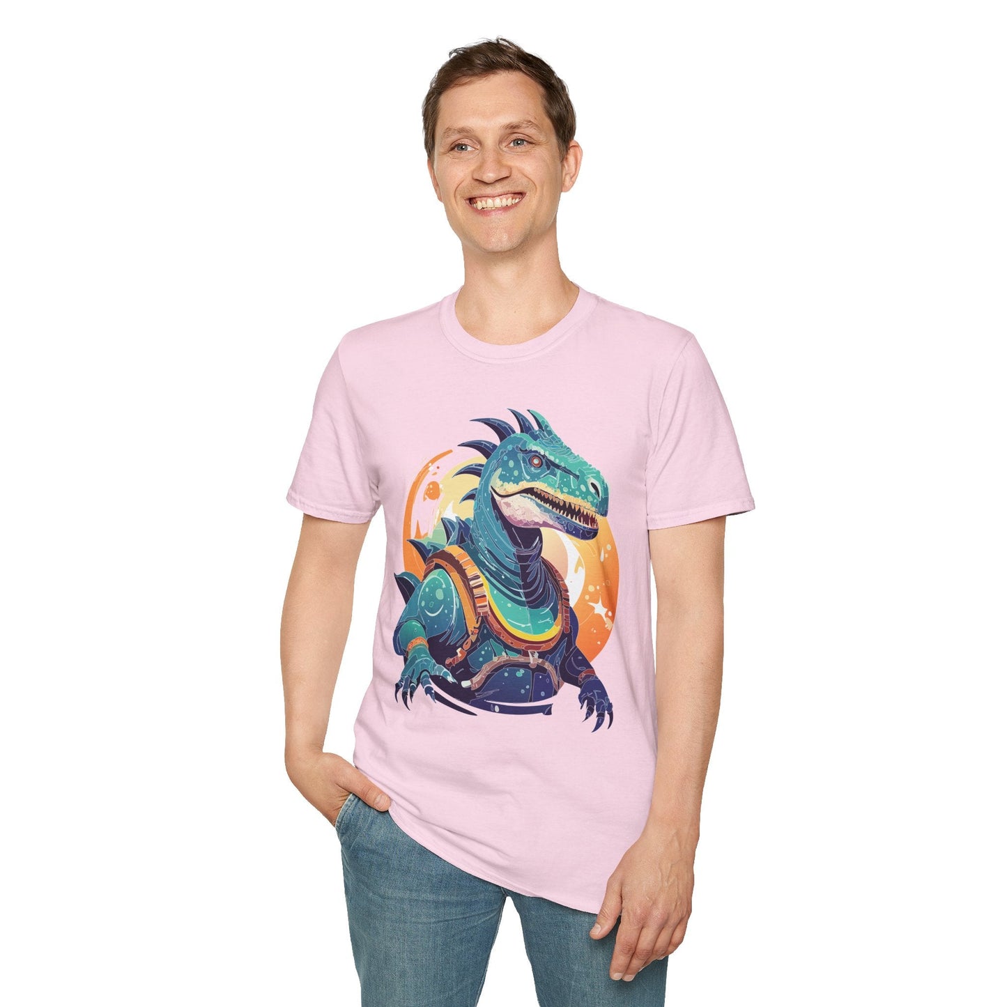 Alien Graphic Unisex Cotton Softstyle UFO Artwork Tee 17
