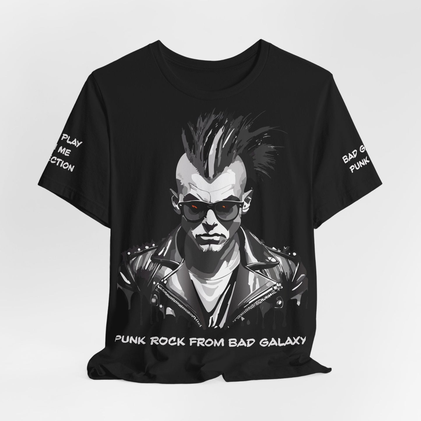 Punk Rock Tee Shirt From Bad Galaxy Made To Order 100 Percent Cotton Eco Friendly Inks