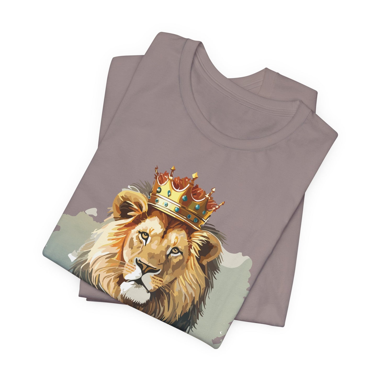 Majestic Lion Crown T-shirt, Animal Shirt, Lion Tee, Unisex Top, Birthday Gift, Shirt with Animal design