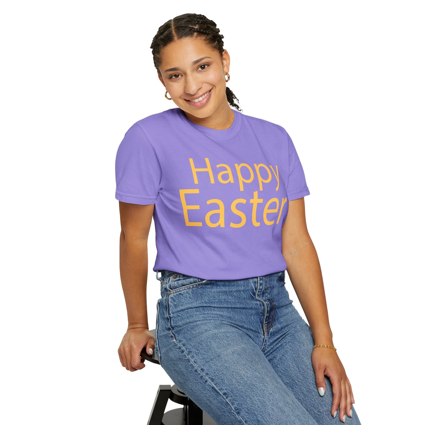 Happy Easter T-Shirt, Tee Shirt with Easter Signature, T Shirt with Easter Prints, Tee Shirt with Easter Design