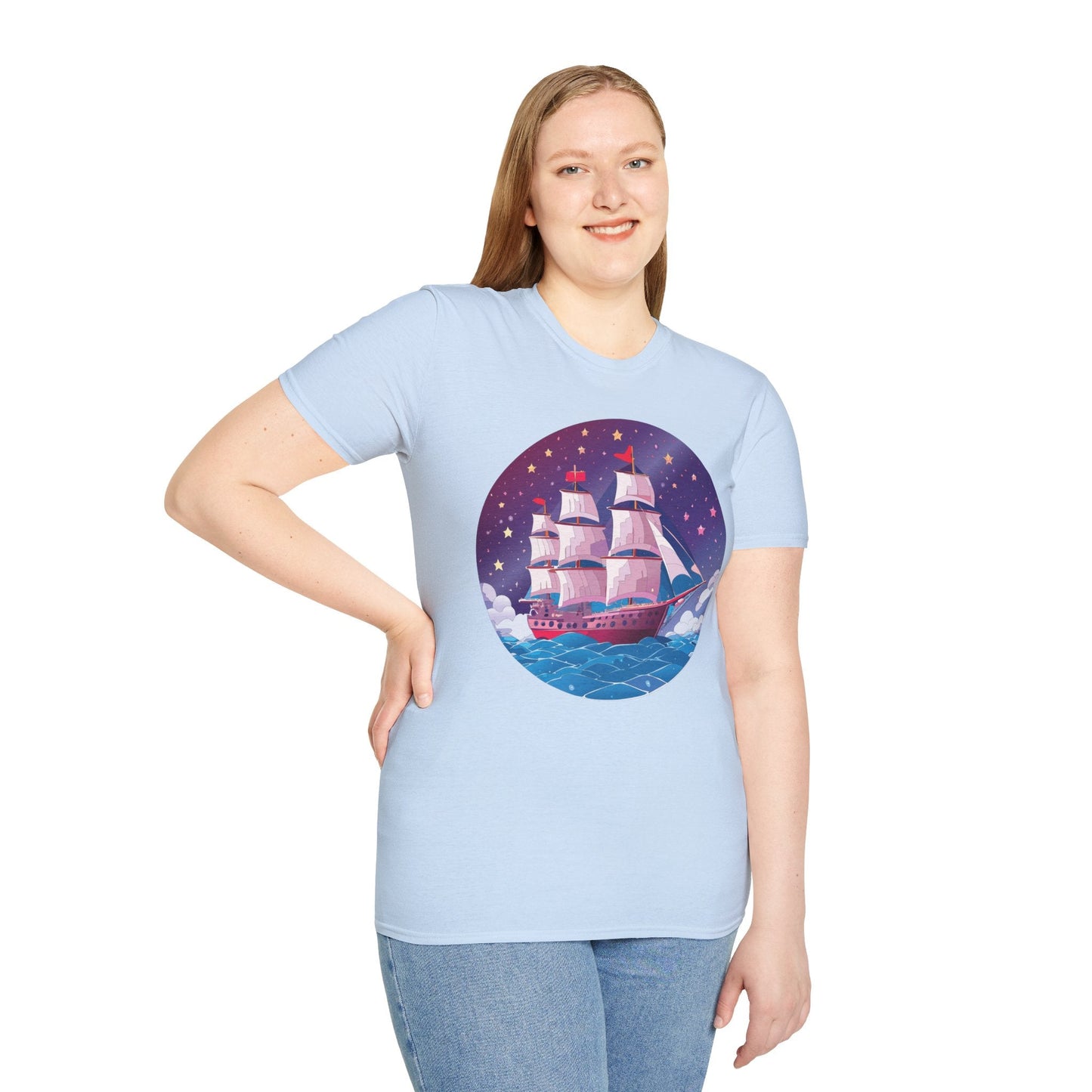 Ship T Shirts Frigate Vessel Tee Unisex Softstyle 64000 Gildan Ring Spun Cotton T Shirt