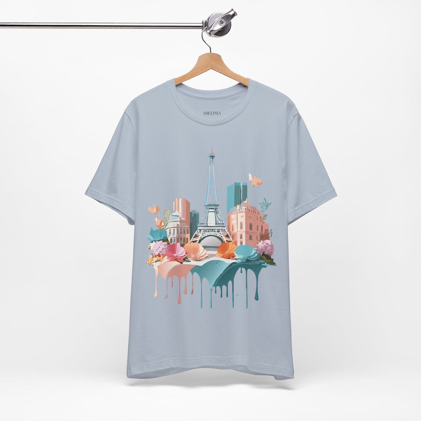 Paris Vintage Inspired Graphic Tee Unisex Short Sleeve Shirt Adelpha Artwork Studio