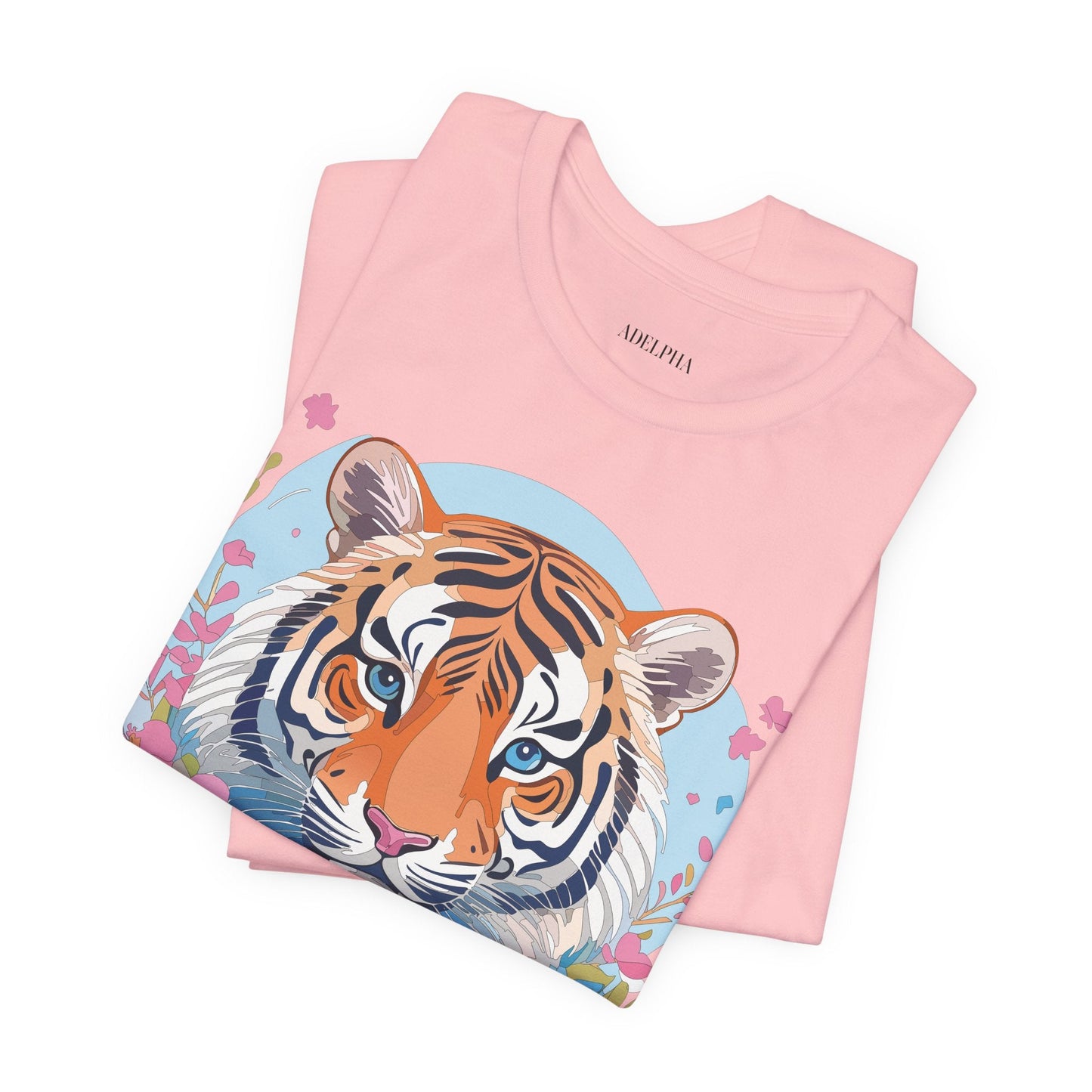 Tiger Graphic Tee by Adelpha Unisex Vintage Inspired Artwork Short Sleeve Shirt Edition