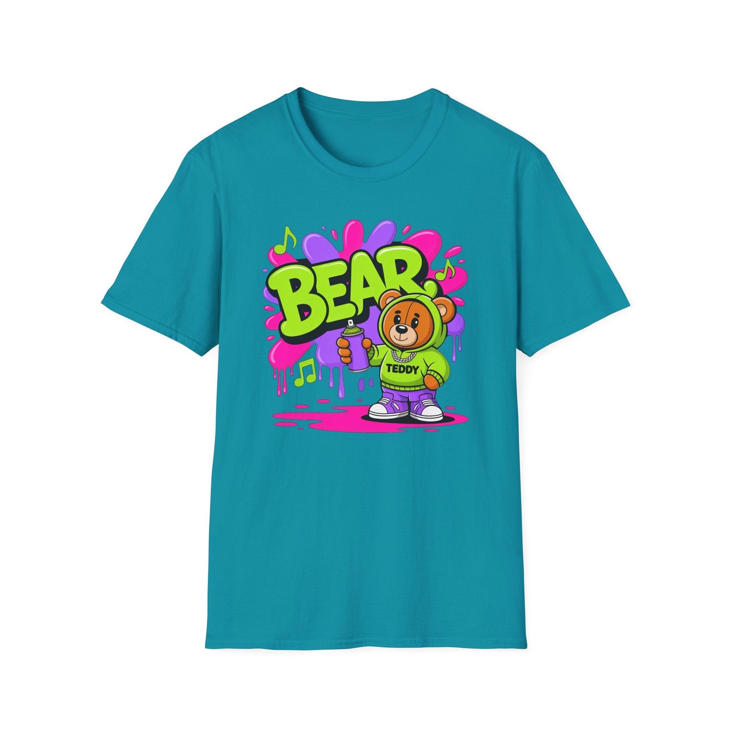 Funny Cartoon Animals T Shirt Unisex Graphic Tee Animation Softstyle Gildan 64000 Ring Spun Cotton