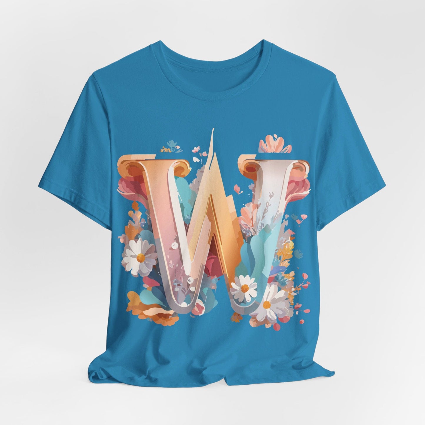 Letter W Shirt Unisex Graphic Tee By Adelpha Vintage Inspired Art Short Sleeve Collection