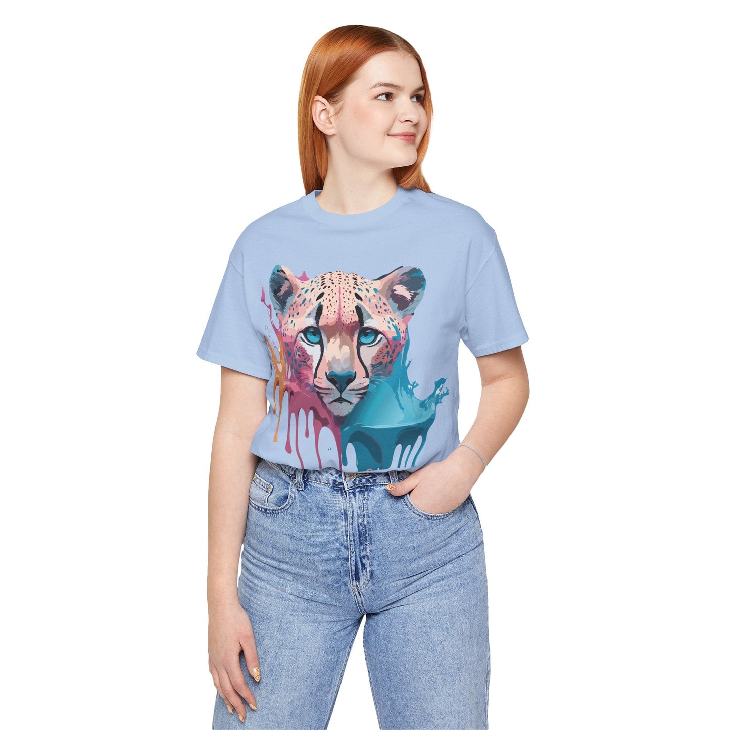 Cheetah Graphic Tee Unisex Jersey Short Sleeve Vintage Inspired Artwork Adelpha