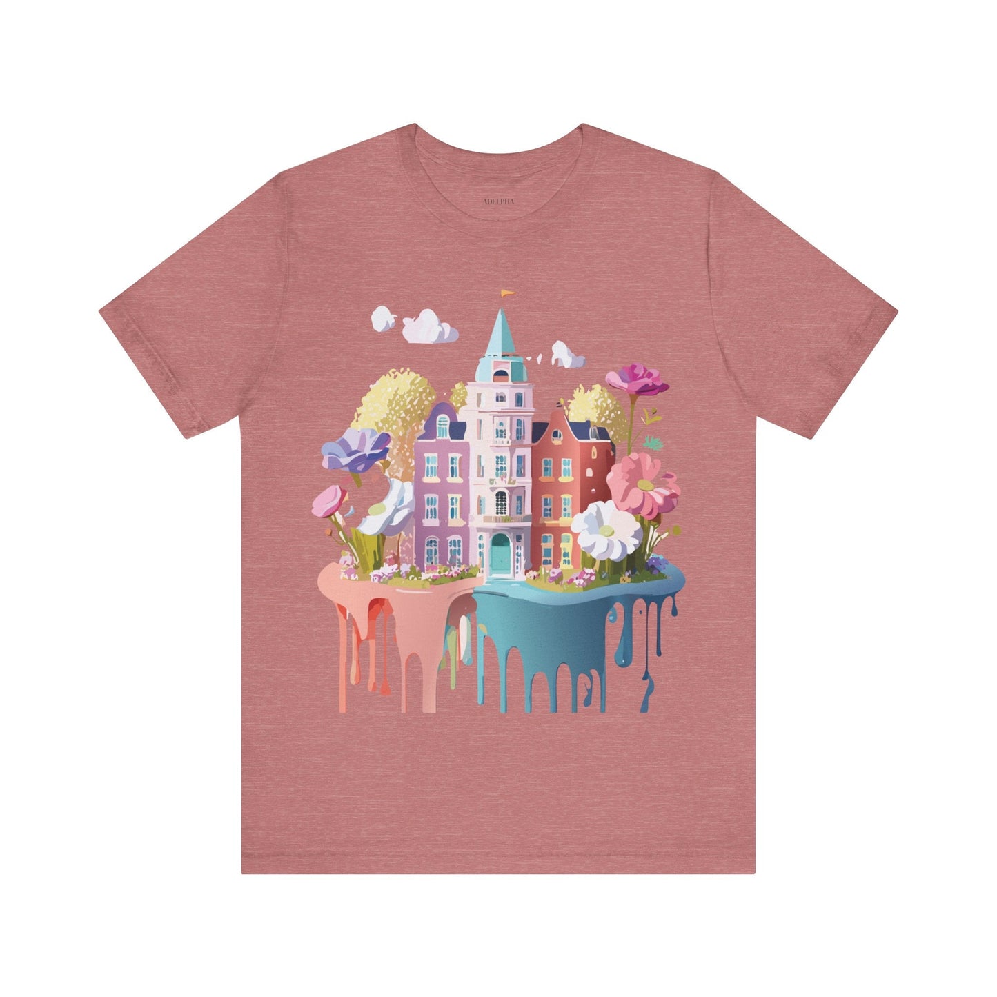 Amsterdam Tourist Shirt Graphic Tee Unisex Vintage Inspired Art Design by Adelpha Short Sleeve