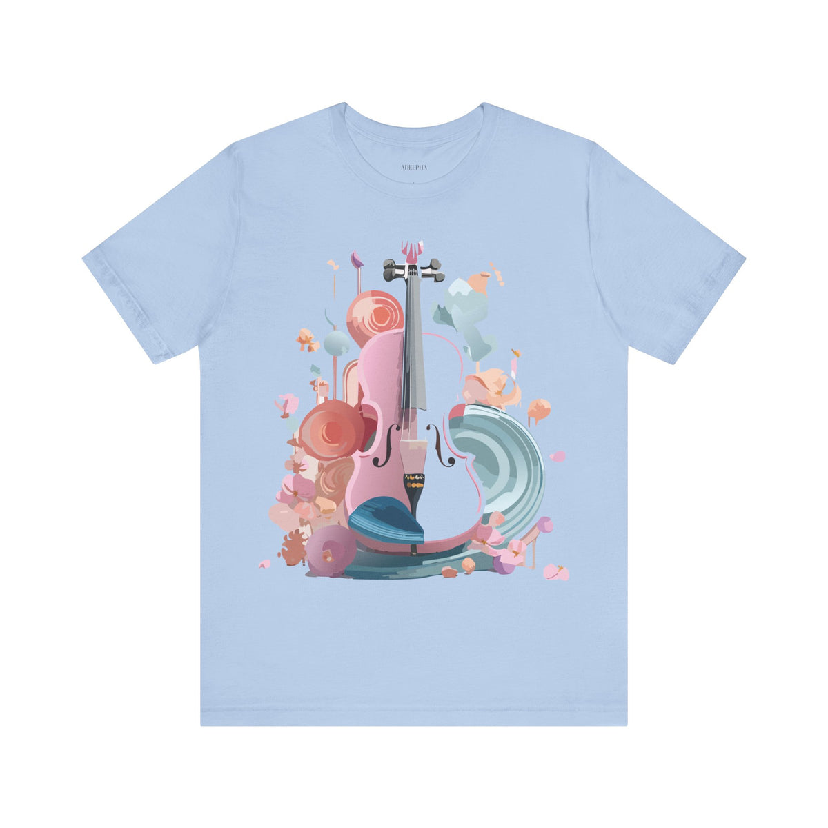Music Graphic Unisex Cotton Bella+Canvas Tee with Art Design m150