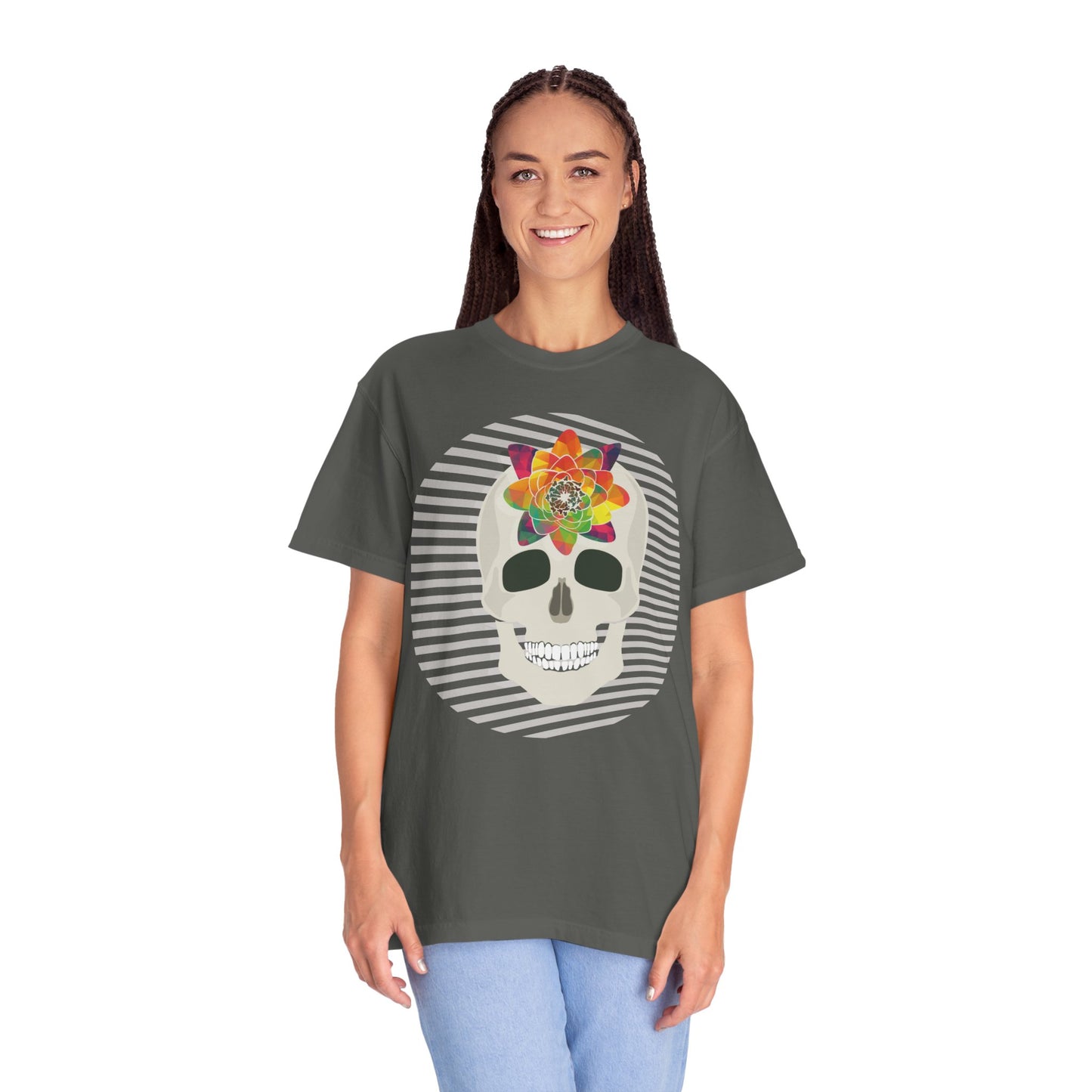 Unisex Cotton Tee Shirt with Skull