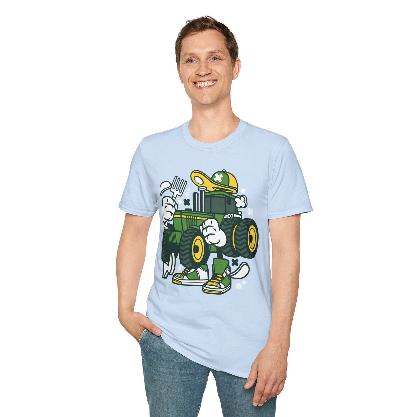 Cartoon T Shirt Animation Tee Funny Design Unisex Softstyle Cotton Shirt 64000 Comfort