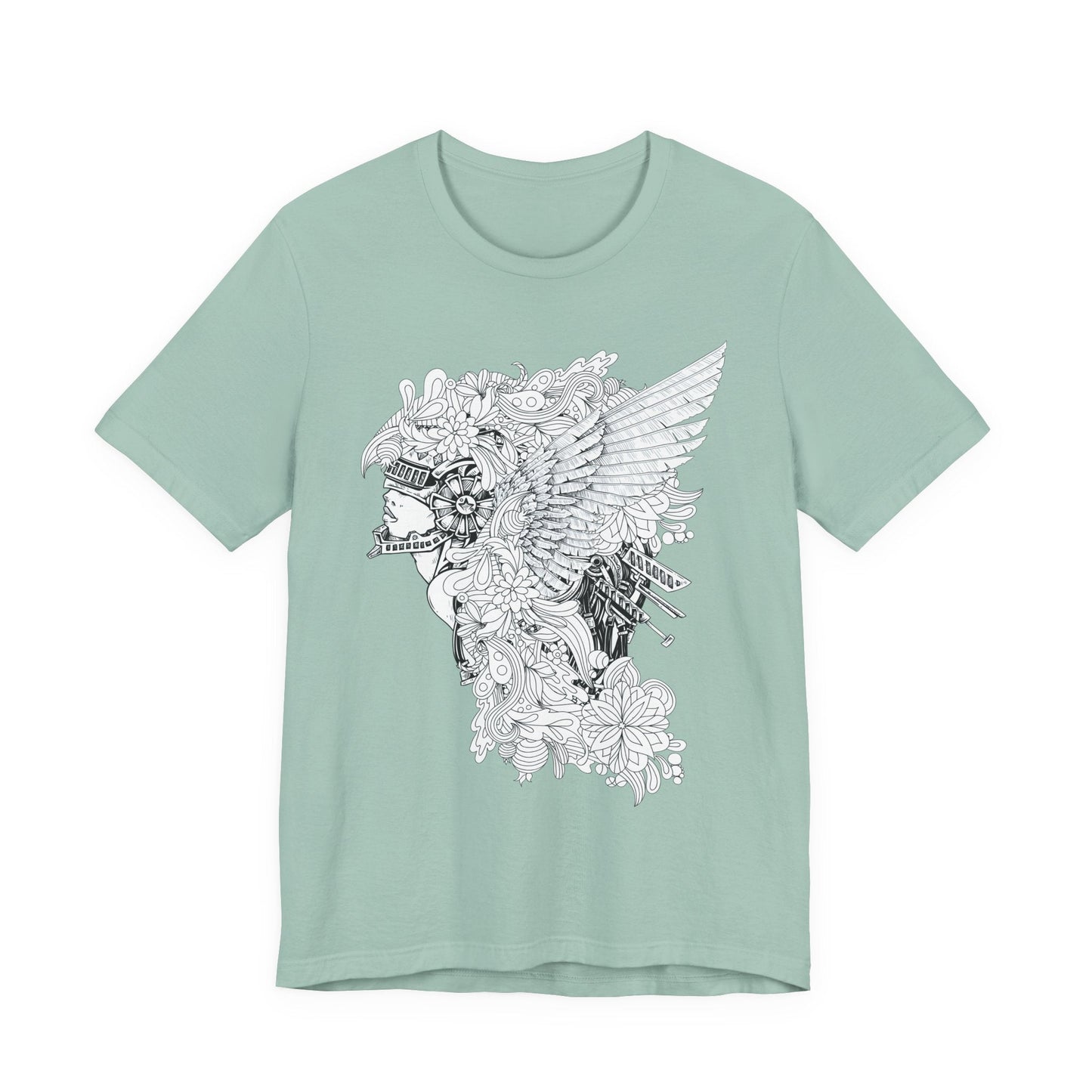 Eagle Illustration Graphic Unisex Cotton T-Shirt r26