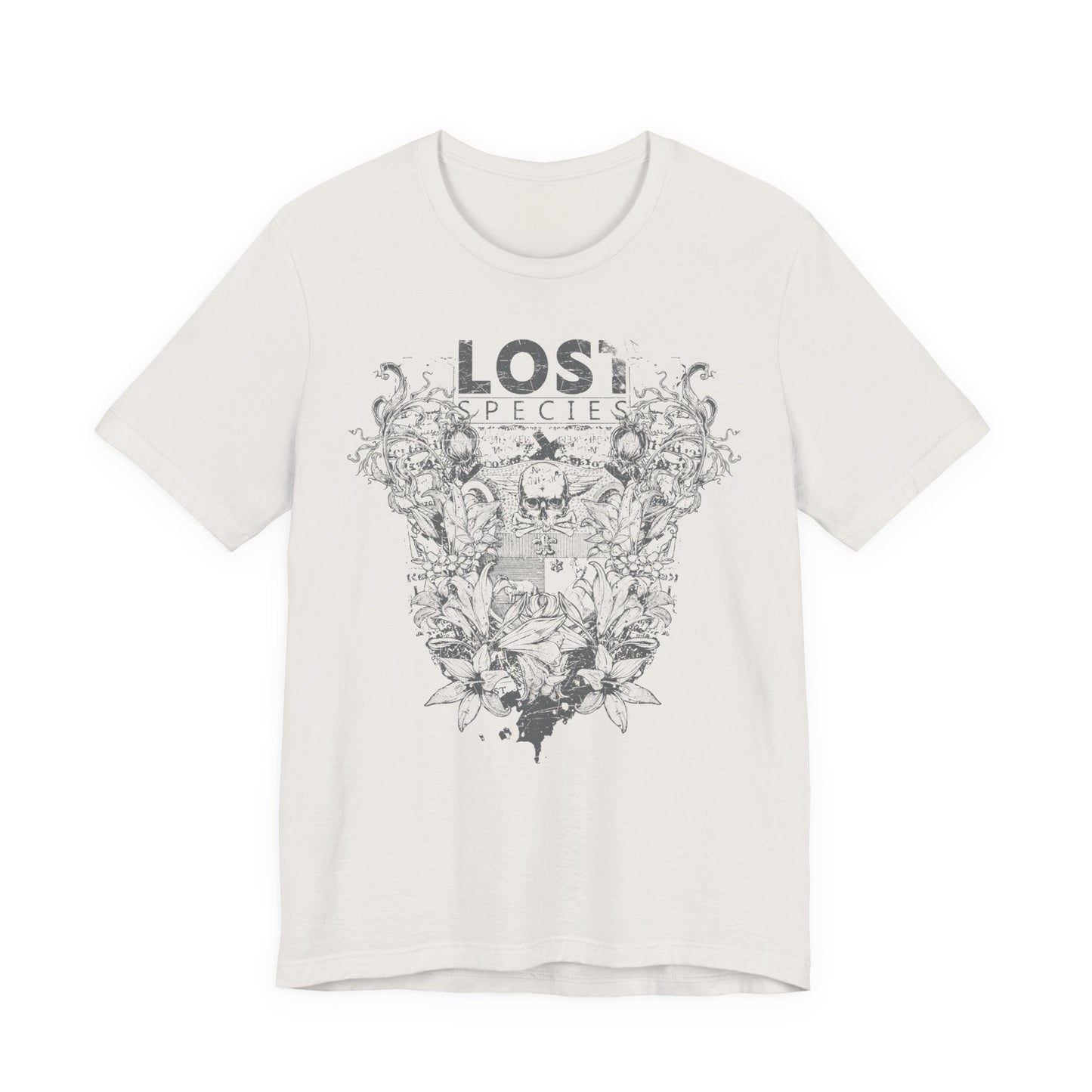 Lost Species Tee Floral Wildlife Illustration Rock Band T-Shirt A-7